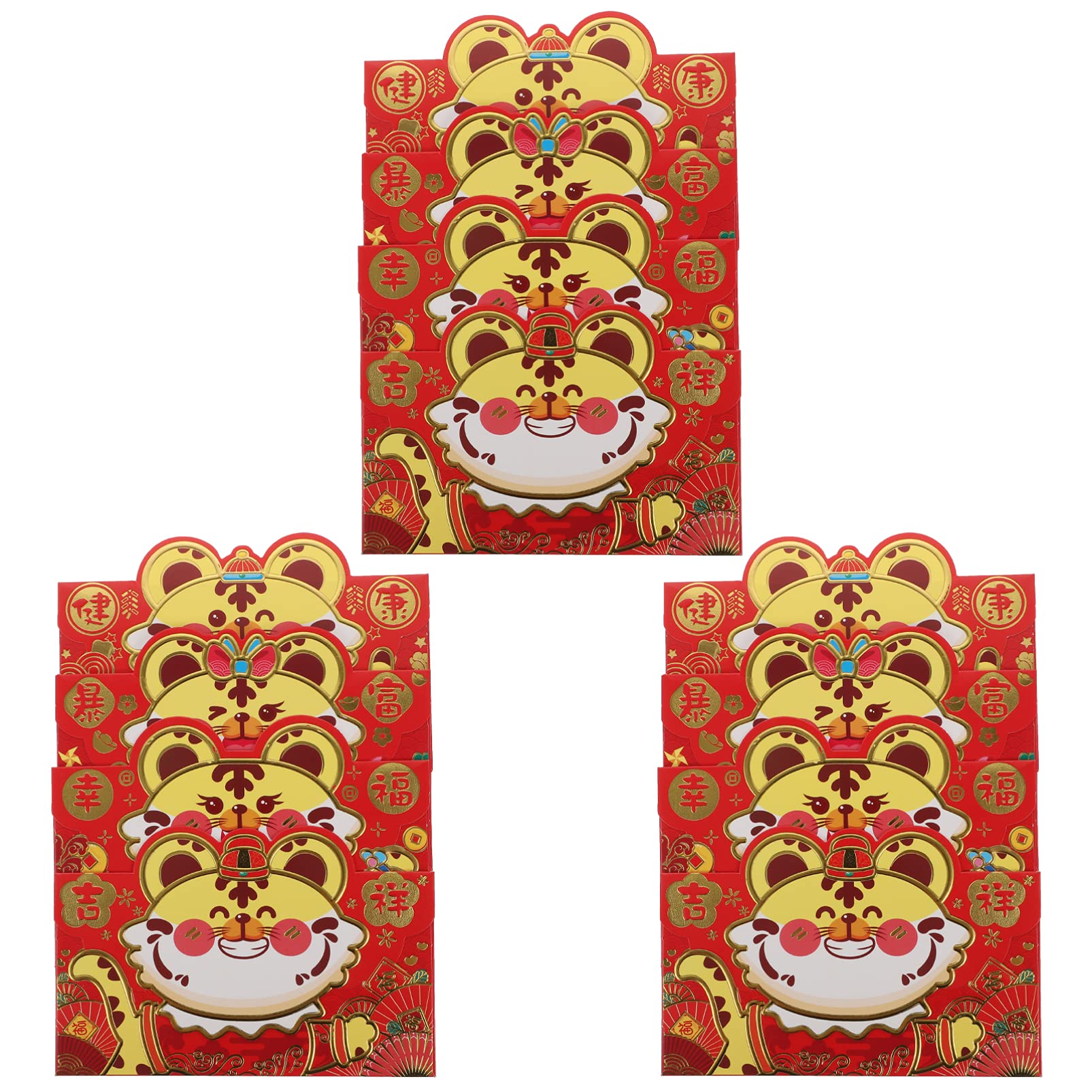 Veemoon Chinese Red Envelopes for Wedding, New Year & Gifts - Lucky Money Packets (Hong Bao) - Traditional Celebration Envelopes for Chinese Festivals, Birthday Wishes and Special Occasions