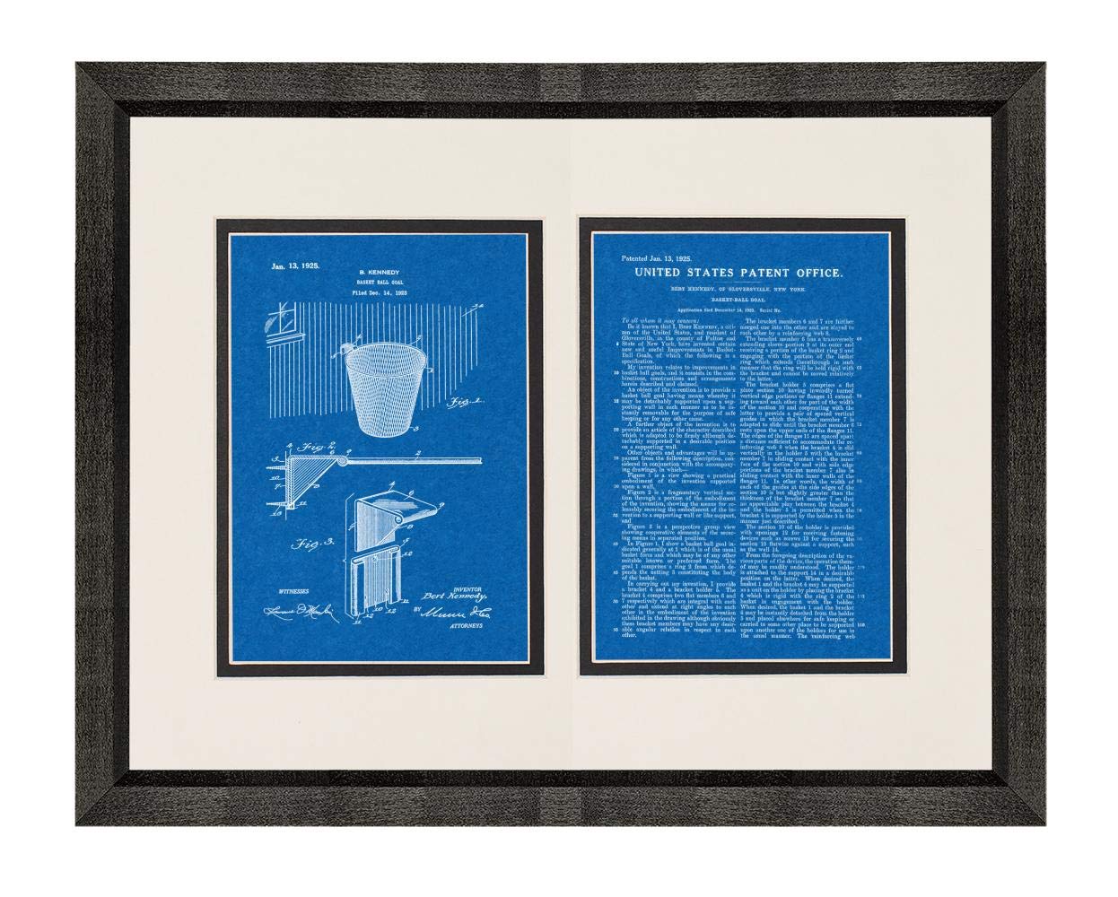Basketball Hoop Patent Art Blueprint Print - 16