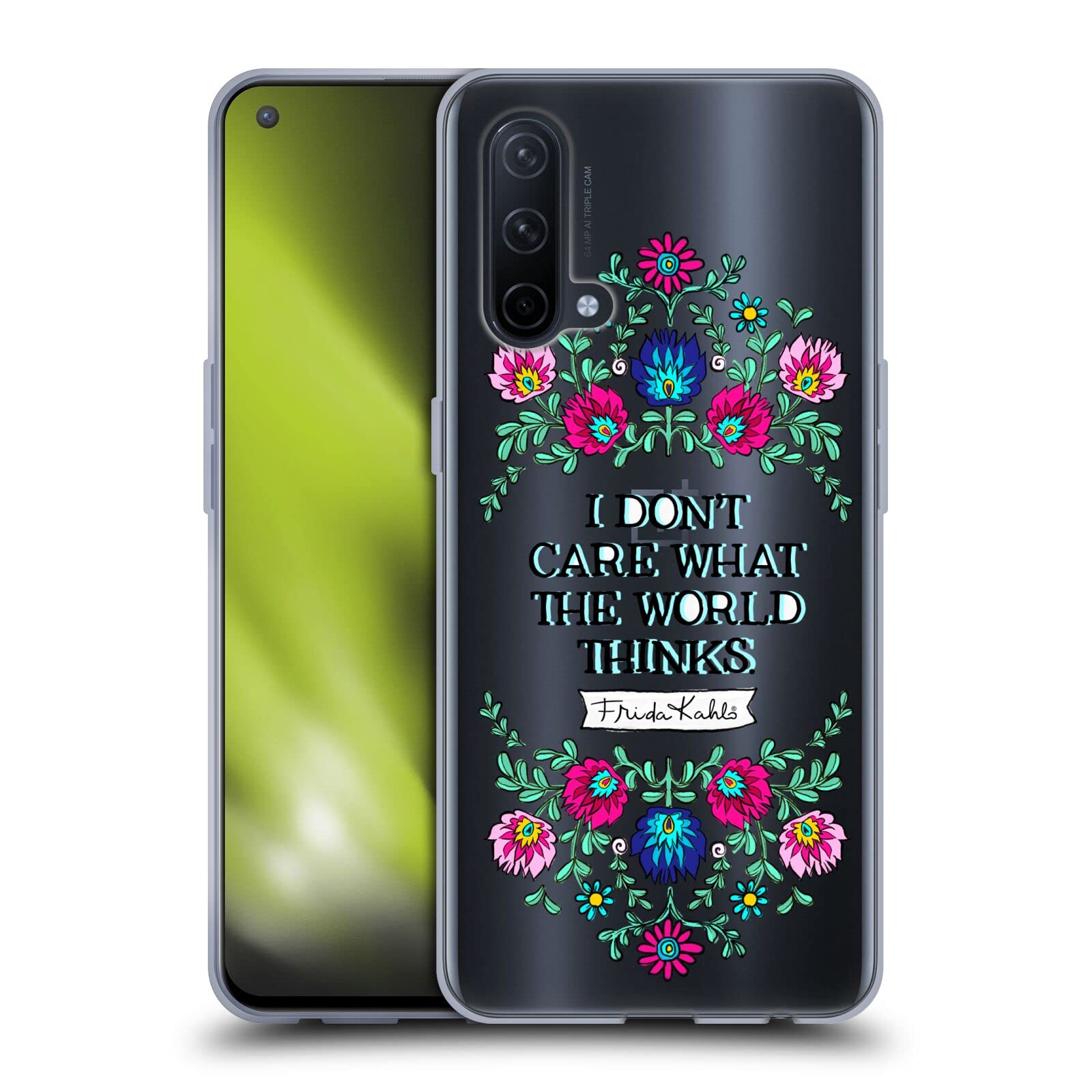 Frida Kahlo Inspired OnePlus Nord CE 5G Case - Officially Licensed Soft Gel Phone Cover with Art & Motivational Quotes - Perfect for Daily Use, Travel & Gift Giving