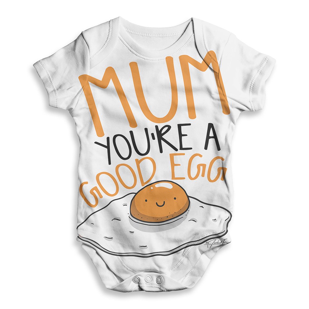 Funny Baby Bodysuits - 'Mum You're A Good Egg' Cute Onesies for Newborns & Infants | Perfect for Family Photos, Baby Showers & Playtime