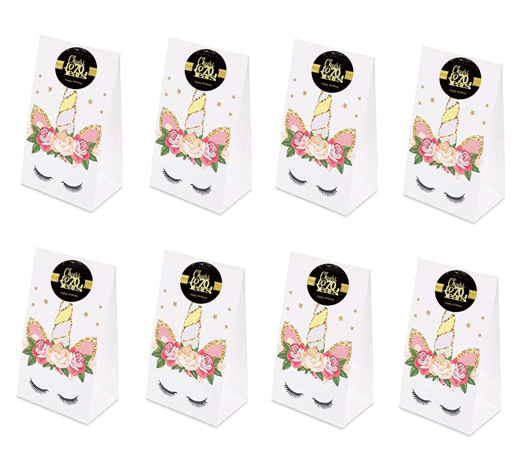 48 PCS Cheers to 70 Stickers - 2 Inch Round Happy Birthday Party Favors for 70th Birthday Cards, Bottles & Gifts | Bulk Decorative Seals for Milestone Celebrations, Retirement Parties & Anniversary Decorations