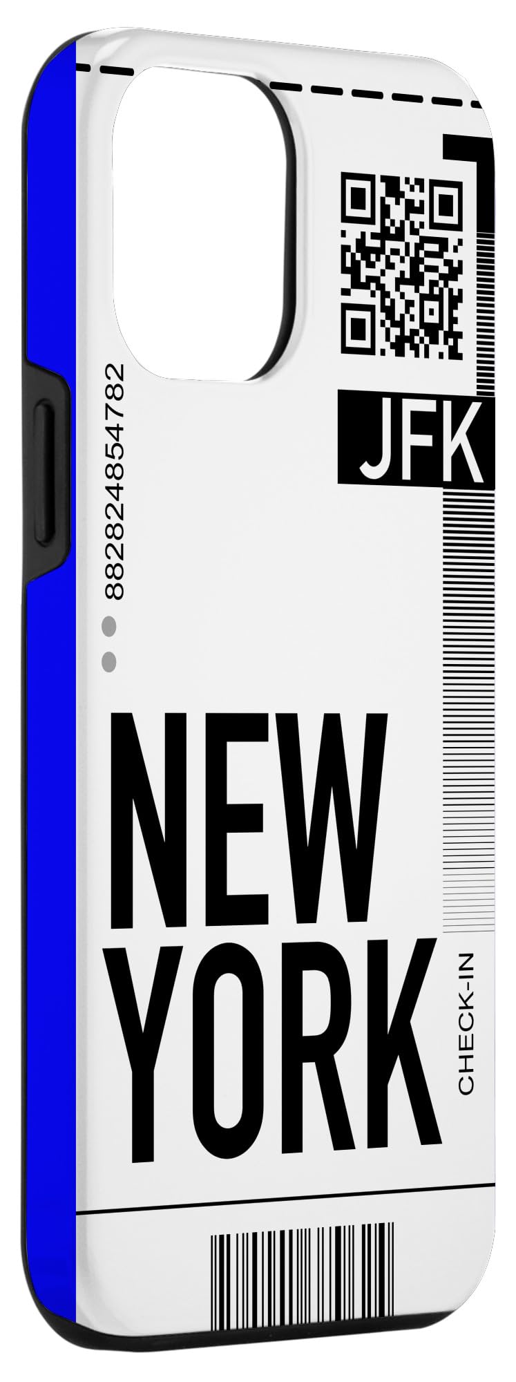 iPhone 12 Pro Max New York Air Ticket Phone Case - Stylish Boarding Pass Design for Travel Enthusiasts - Perfect for City Trips and Plane Journeys