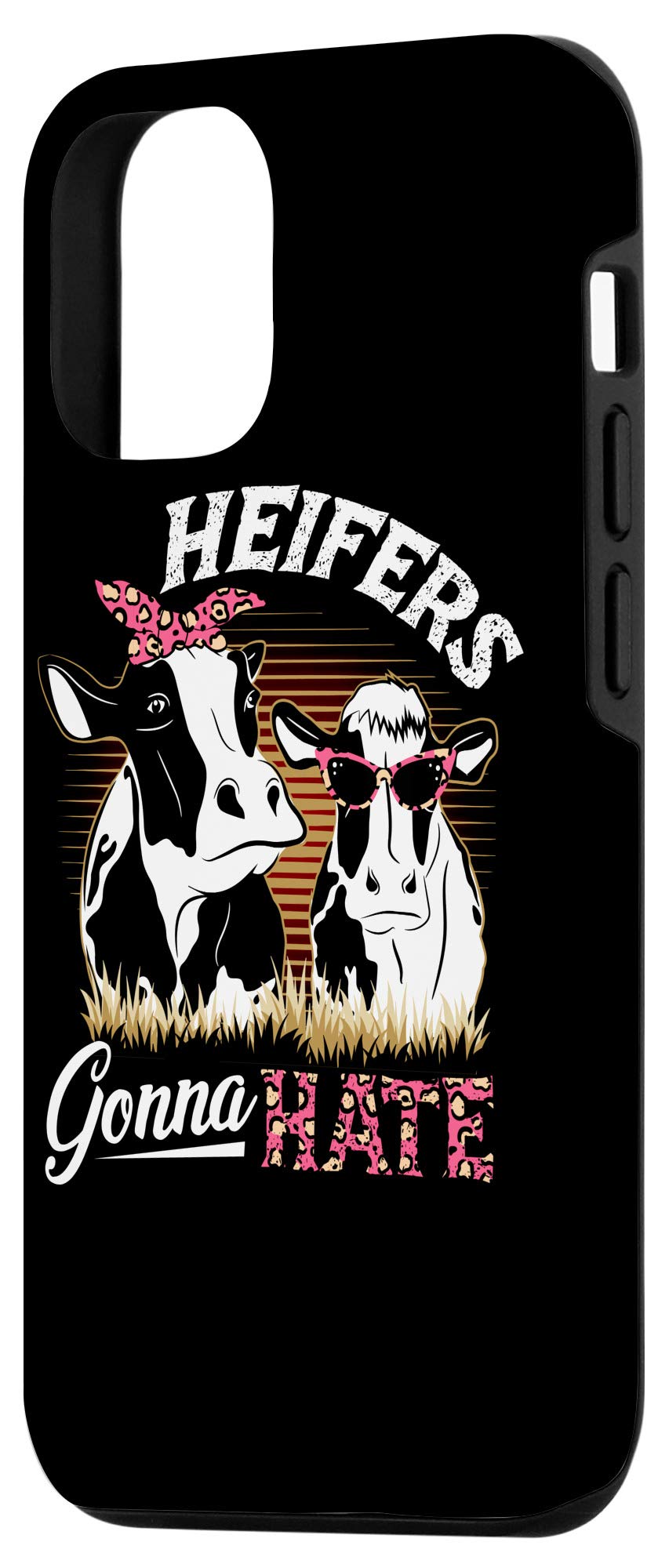 iPhone 12/12 Pro Case - Funny Cow Heifer Design - Perfect Gift for Farm Lovers - Durable Protective Phone Cover for Daily Use, Work & Outdoor Activities