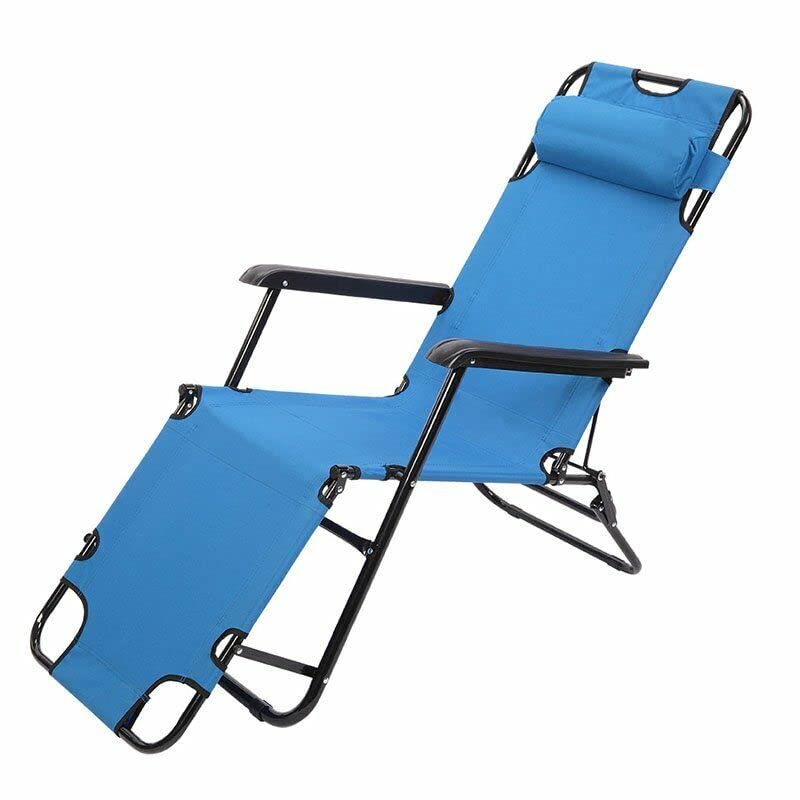 Portable Folding Reclining Chair with Adjustable Backrest - Outdoor Chaise Lounge for Beach, Garden, Pool & Patio Relaxation | Perfect for Sunbathing, Camping & Backyard Lounging