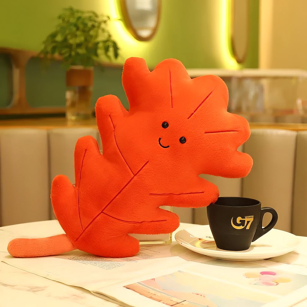 Adorable Fall Leaves Plush Toys - Soft & Cute Autumn Decor for Home, Office, or Seasonal Gift Giving