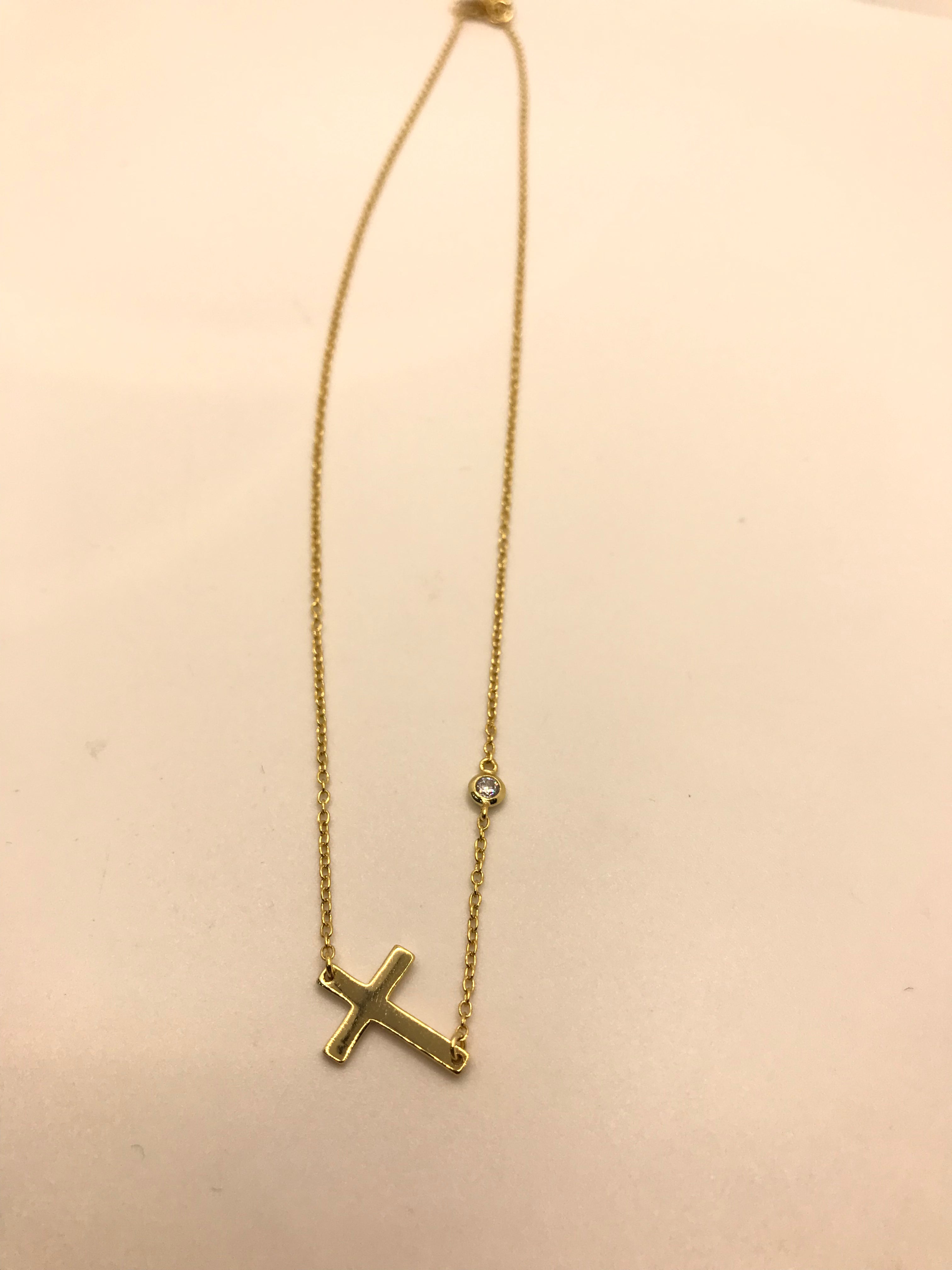 Sterling Silver Gold Filled Cross Necklace for Women - Elegant Religious Jewelry Gift for Baptism, Confirmation & Everyday Wear