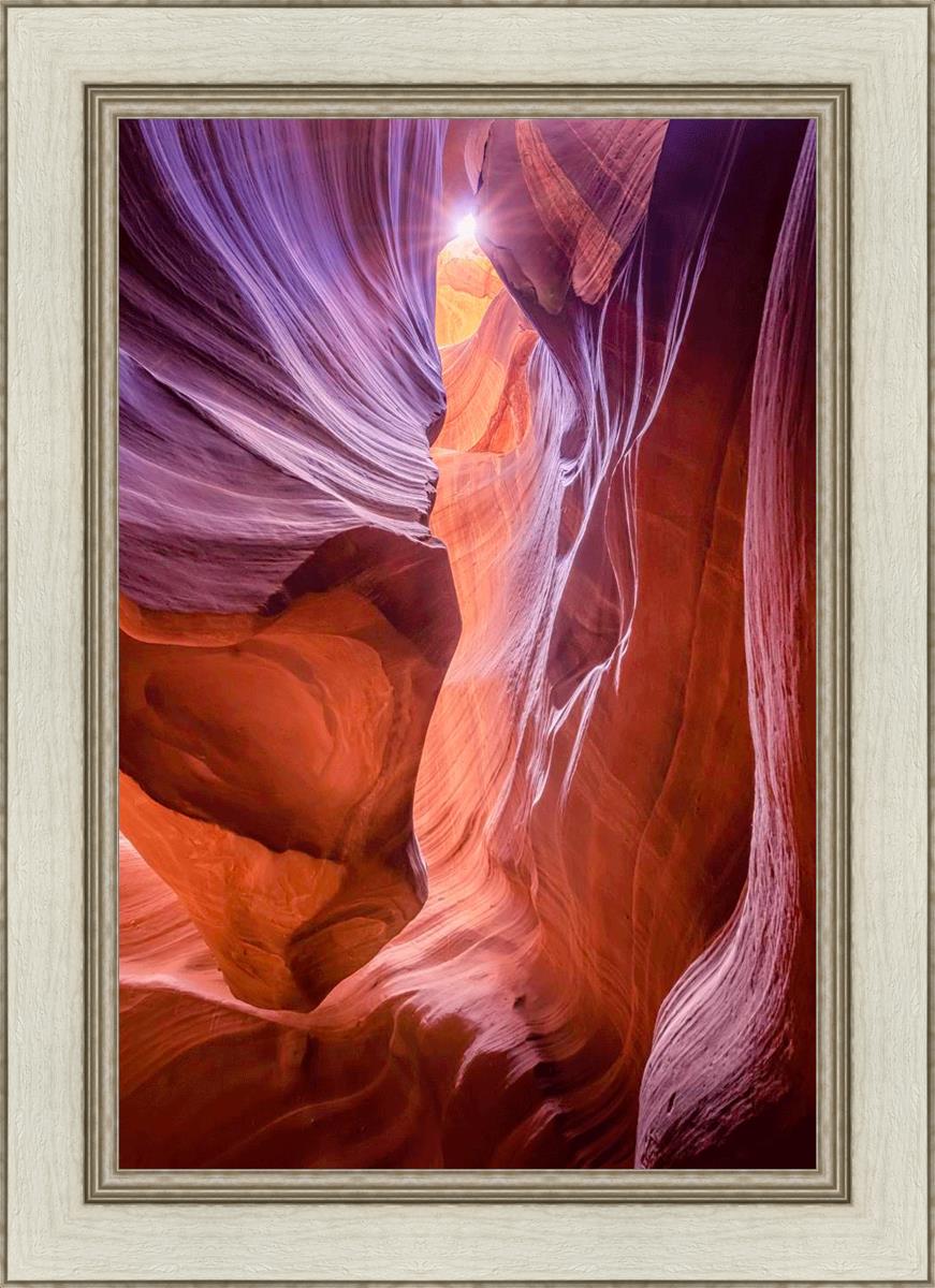 Antelope Canyon Sunburst Wall Art - Stunning Desert Landscape Photography Print for Home & Office Decor | Perfect for Living Room, Bedroom, or Gift