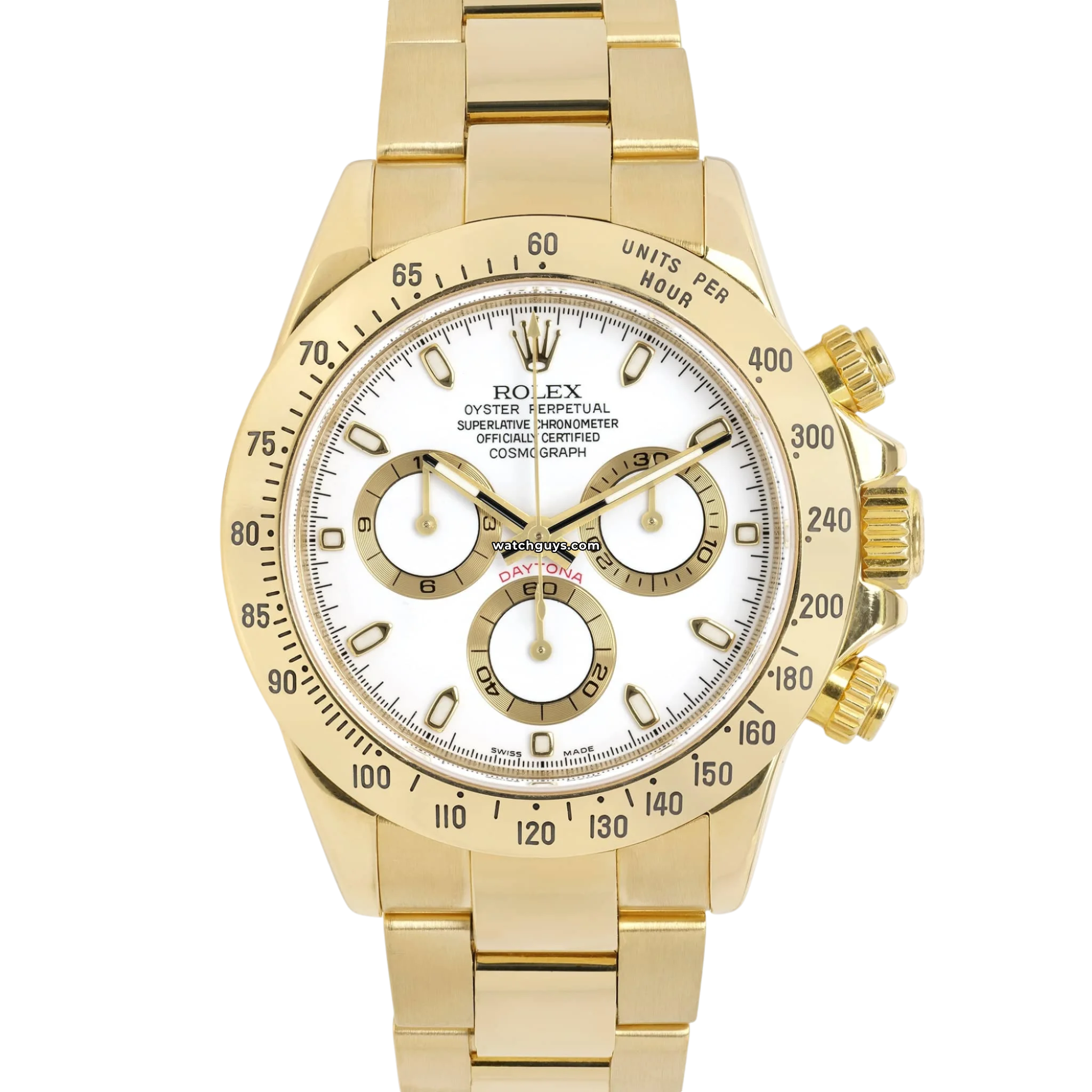 Rolex Daytona 116528 Men's Luxury Watch 18K Yellow Gold - Perfect for Business, Gifting & Special Occasions
