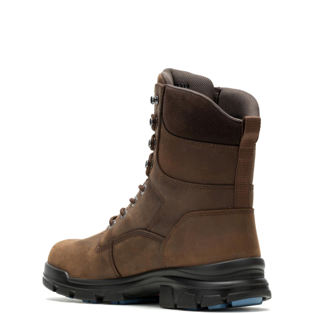 DuraShocks® SR Icon 8 Soft Toe Work Boots for Men - Dark Brown Safety Shoes - Comfortable & Durable Construction Work Boots for Construction, Landscaping & Outdoor Jobs