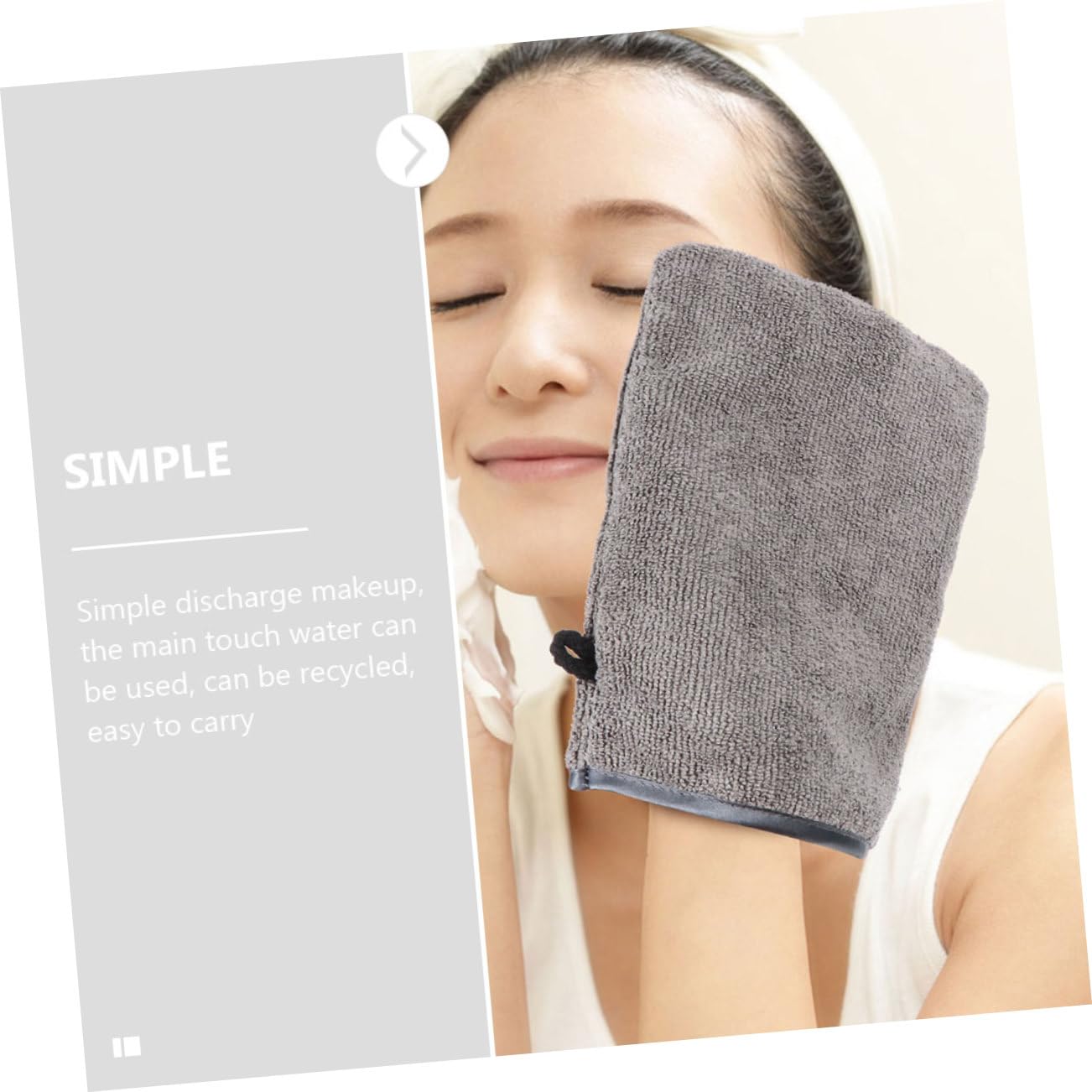 Healeved 4-Piece Fiber Makeup Remover Gloves - Soft Facial Cleansing Mittens for Gentle Exfoliation & Makeup Removal | Perfect for Travel, Daily Skincare & Spa Days