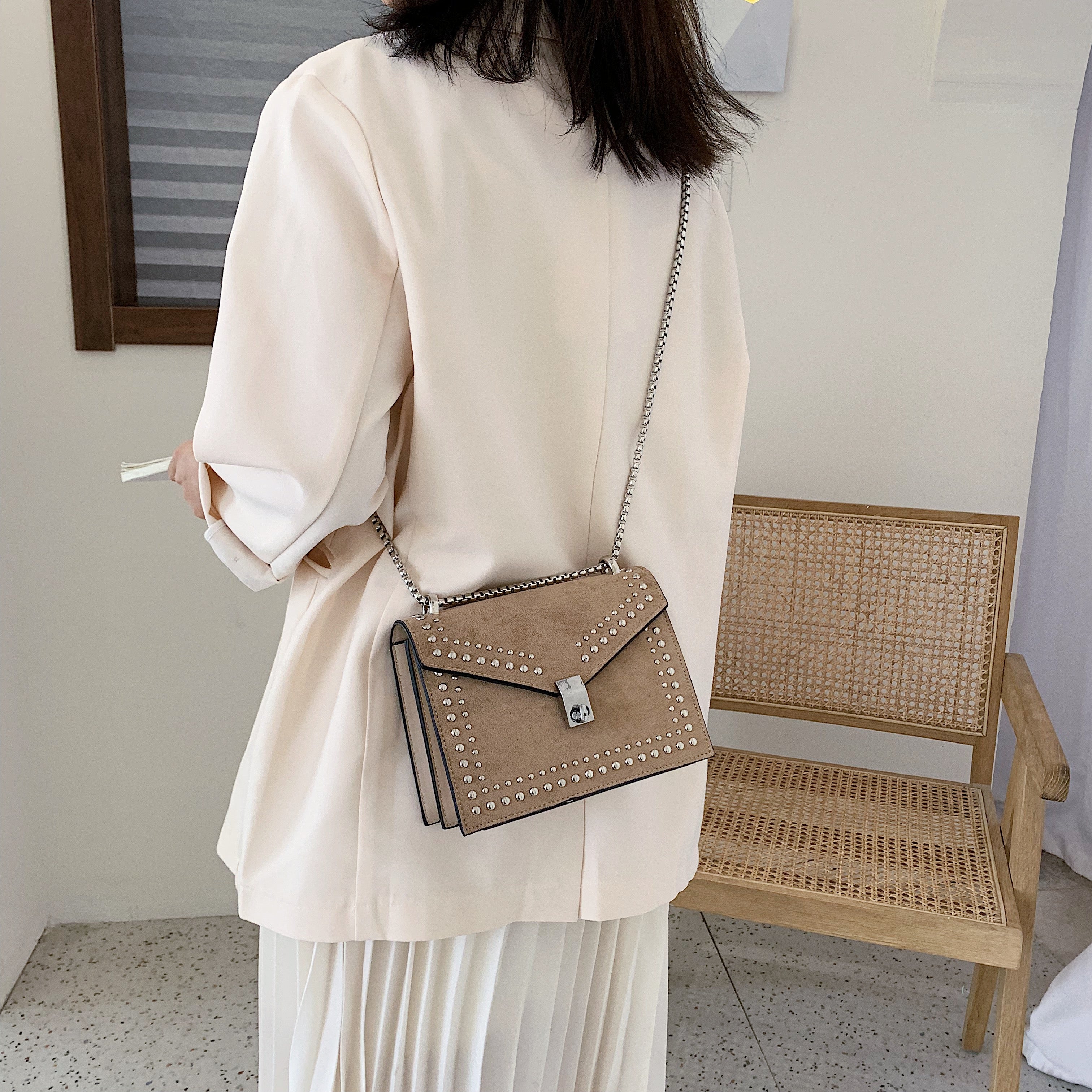 Genuine Leather Small Shoulder Messenger Bag for Women - Stylish Crossbody Purse for Work, Travel & Everyday Use