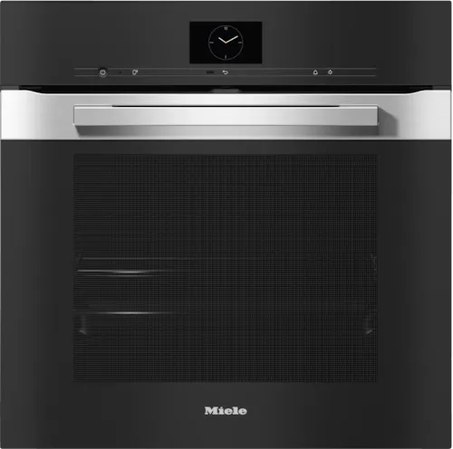 Miele 60cm Built-In Oven H 7660 BP PureLine CleanSteel Pyrolytic Self-Cleaning Oven - Perfect for Modern Kitchens, Baking, and Roasting