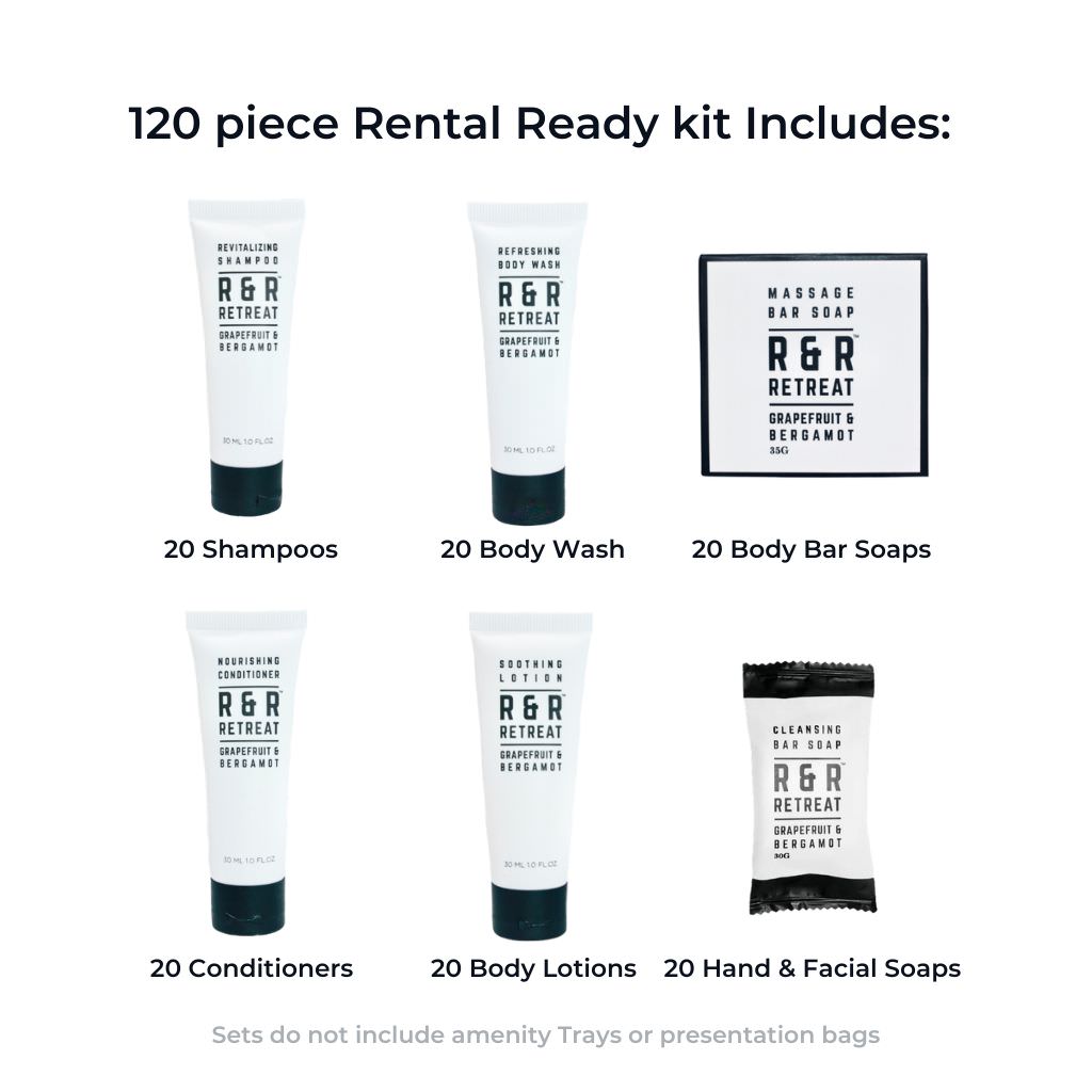 120-Piece Rental Ready Essential Oil Kit - 30ml Bottles with Free Shipping - Perfect for Spa, Massage & Aromatherapy