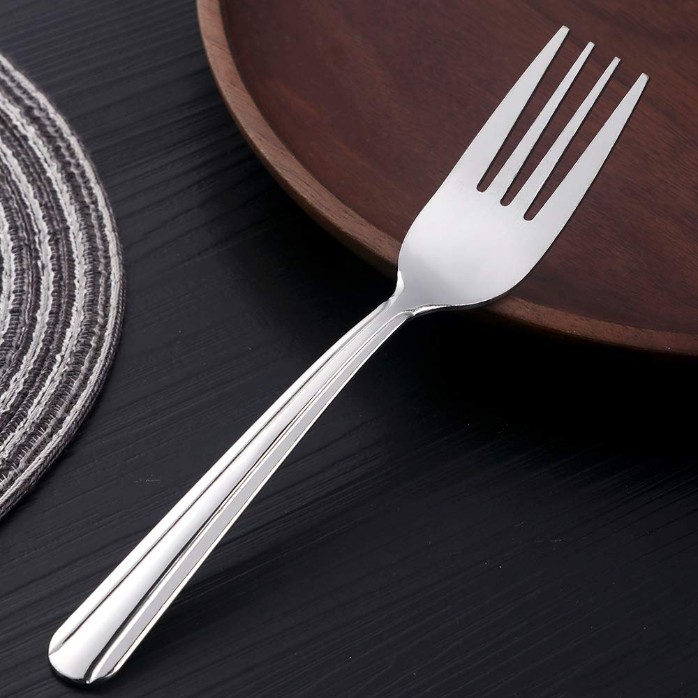 Dongbo 12-Piece Stainless Steel Salad & Dessert Forks Set - 6.2 Inch Elegant Silverware for Dinner Parties, Picnics & Home Dining