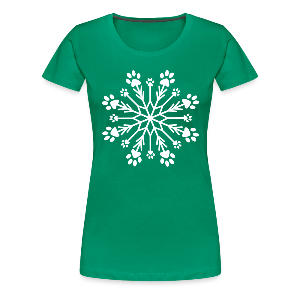 Premium Paw Snowflake Graphic T-Shirt for Men & Women - Soft Cotton Casual Tee for Winter, Christmas, and Holiday Outfits