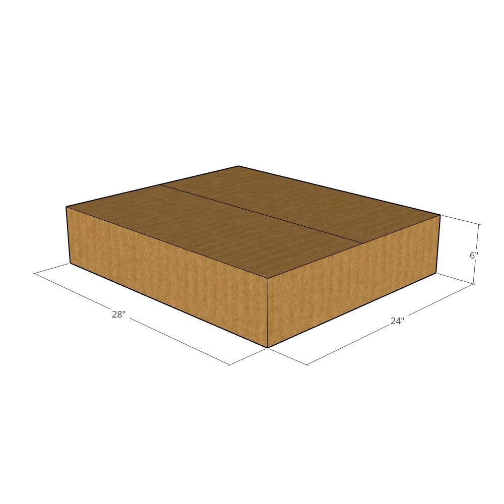 150 New Corrugated Shipping Boxes 28x24x6 Inches - 32 ECT Strength - Durable Moving & Storage Boxes for Home, Office & Ecommerce Packaging