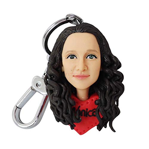 Custom Photo Keychain for Her & Him - Personalized Birthday Gift - Handmade Polymer Clay Figurine by Turui - Perfect for Anniversaries, Couples & Special Occasions
