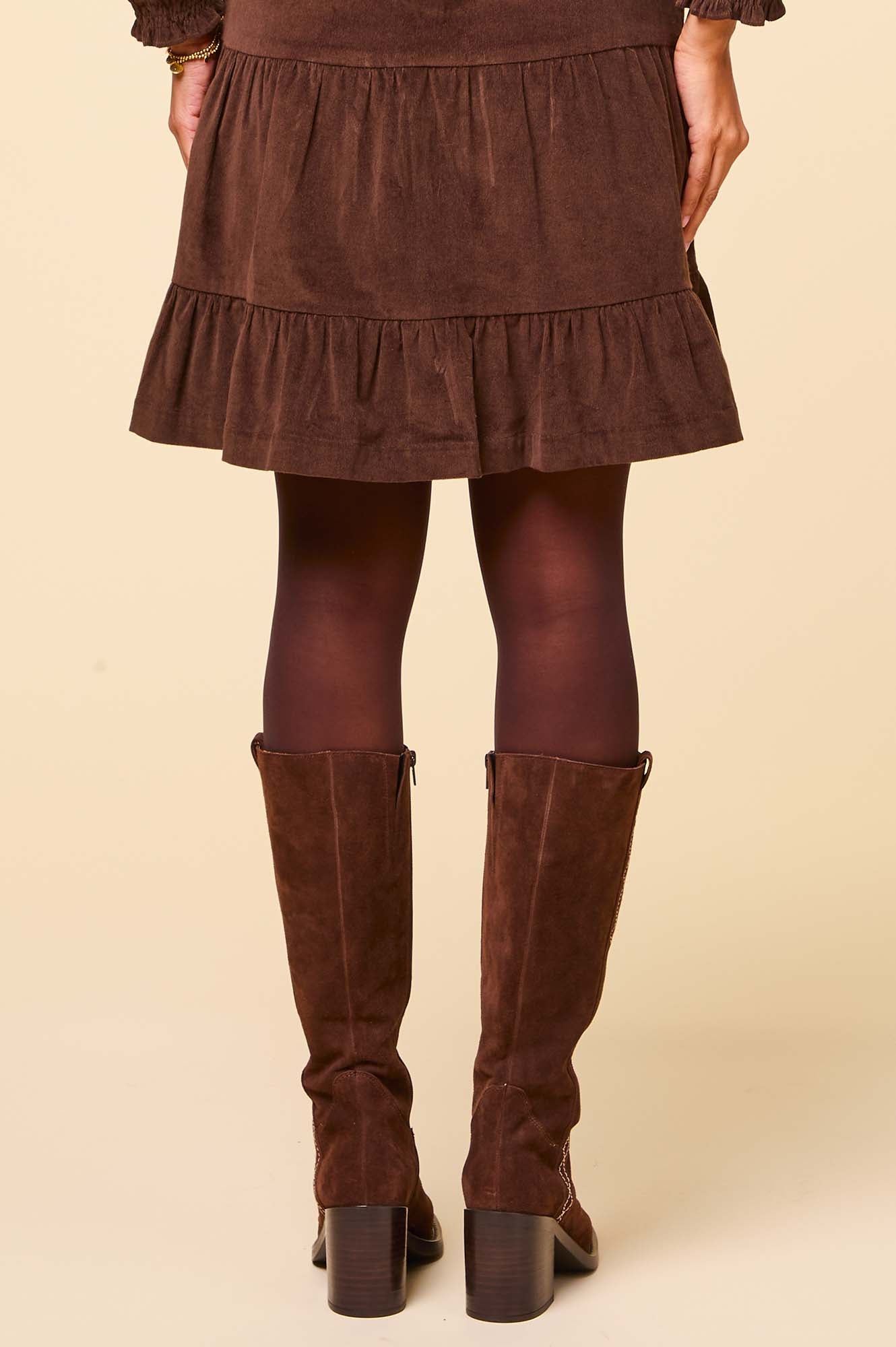 ALPE Selena Knee High Suede Boots for Women - Chocolate Brown Leather Boots - Comfortable Winter Fashion Boots for Cold Weather & Outdoor Activities