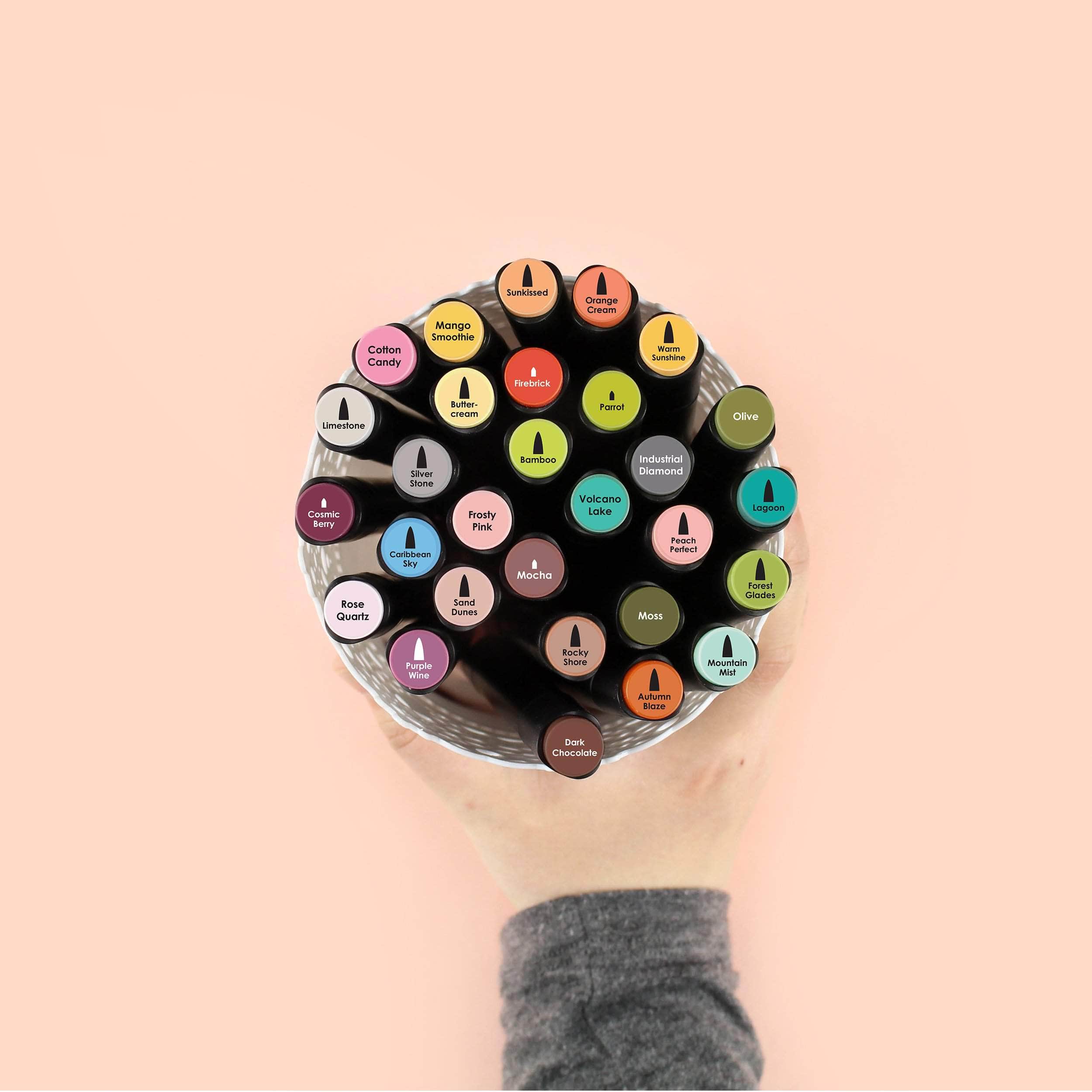 Colorful Marker Toppers Decal Set - Small (2 Sheets) - Perfect for Organizing School Supplies, Office Markers & DIY Craft Projects