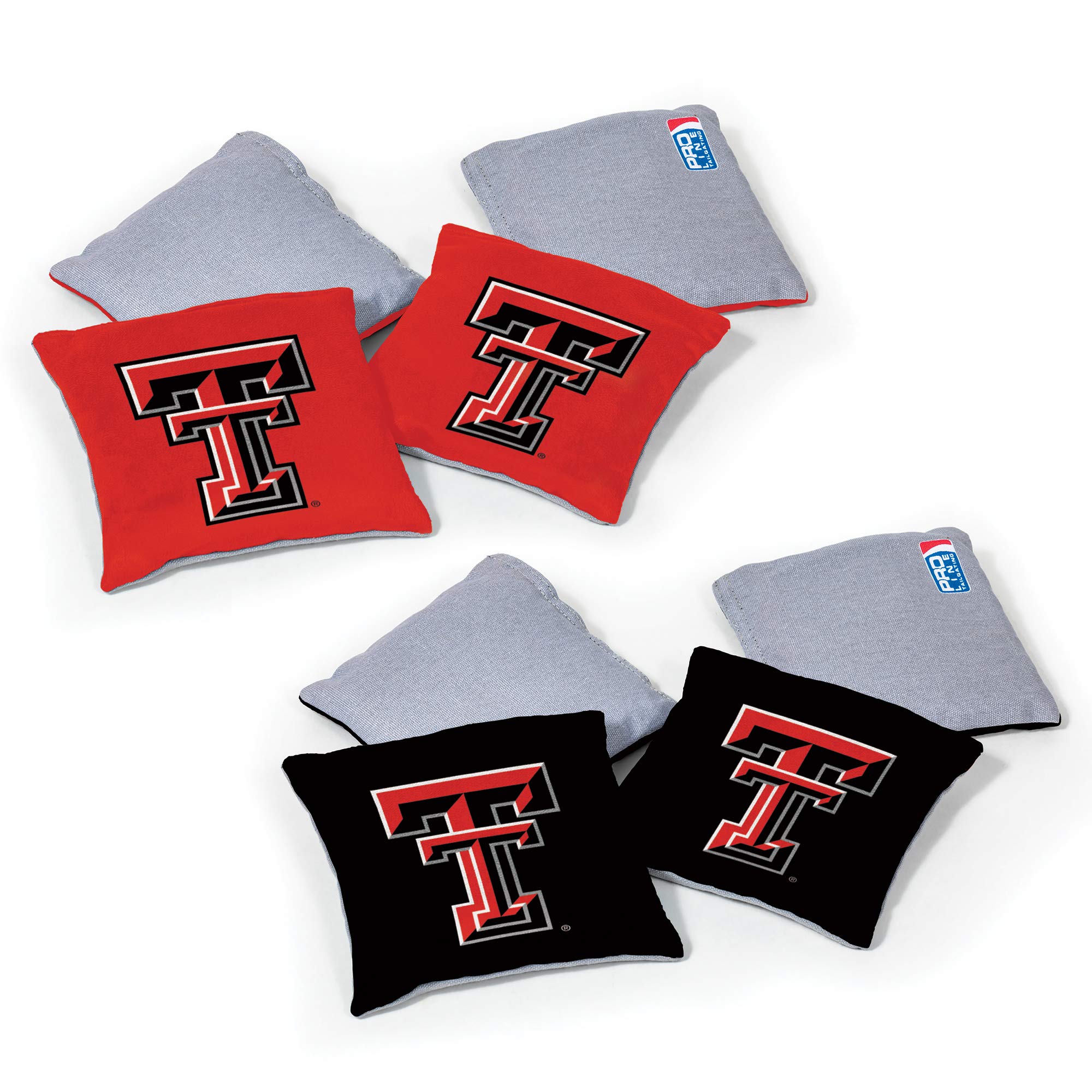 Wild Sports NCAA College Dual Sided Cornhole Bean Bags - Premium 8 Count Toss Bags Set for Outdoor Games, Tailgating, Backyard Parties & College Sports Events