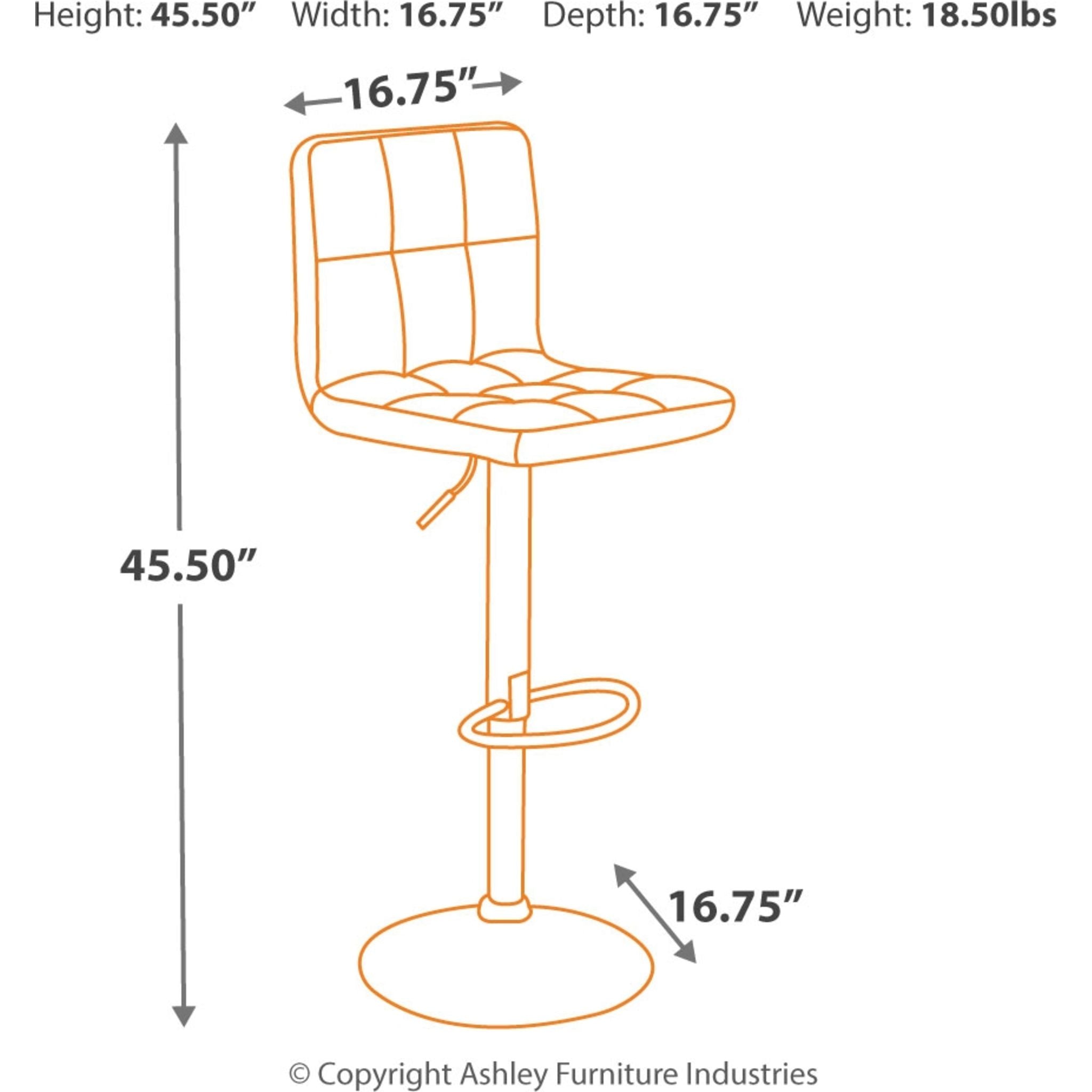 Bellatier Adjustable Height Stool - Ergonomic Bar Stool for Kitchen Island, Home Office & Counter - Swivel Seat with Footrest - Modern Home Furniture for Dining & Workspace