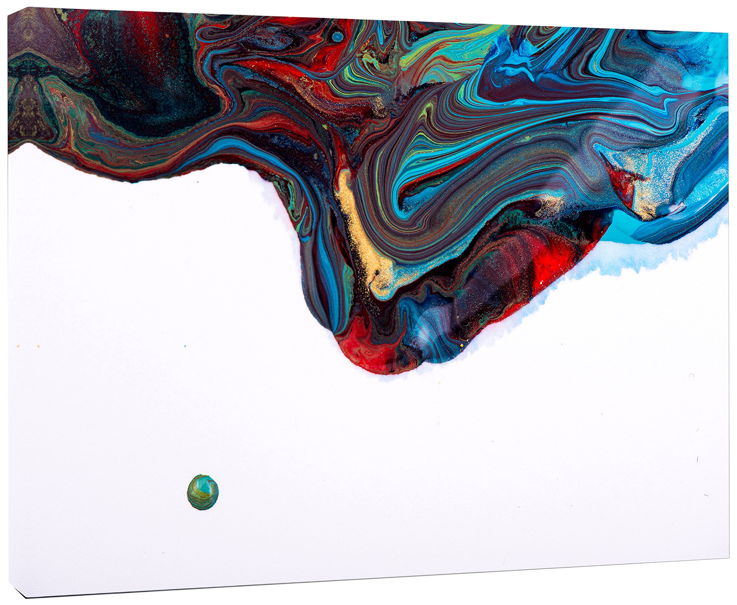Vibrant Multi-Color Abstract Acrylic Painting on Canvas - Modern Wall Art for Living Room, Bedroom & Office Decor