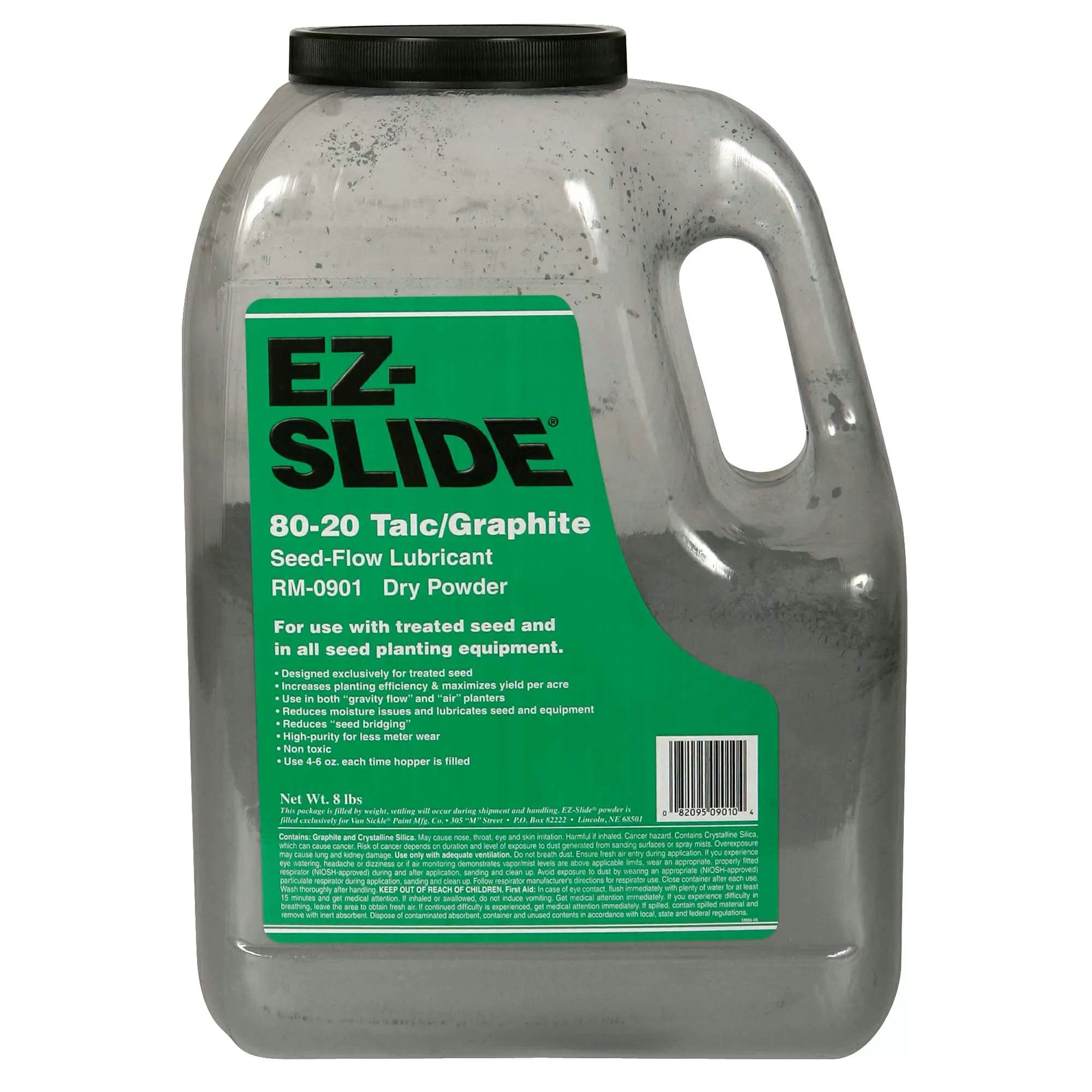 EZ Slide® 80/20 Talc/Graphite Powder - 8lb Lubricant for Woodworking, Metalworking & Industrial Applications | Friction Reducer for Squeaky Doors, Drawers & Machinery