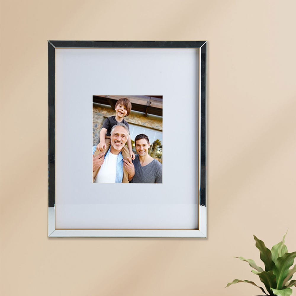 16x20 Gold Mirror Gallery Frame with 8x10 Mat - Elegant Wall Decor for Living Room, Bedroom & Office Photos