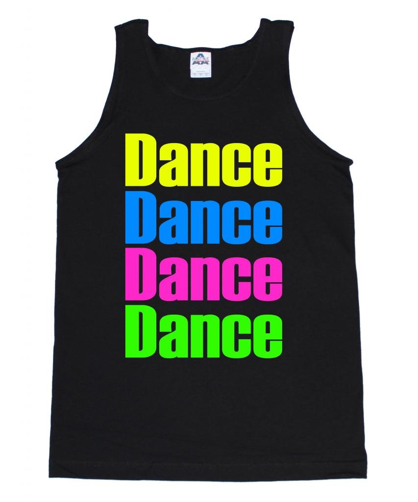 FTD Apparel Men's Neon EDM Rave Tank Top - Dance Dance Style for Concerts, Festivals, and Nightclubs