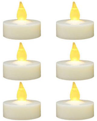 6PK Flameless LED Tealight Candles - Battery Operated, Warm White Light, 10-Hour Timer - Perfect for Weddings, Parties, Home Decor & Relaxation