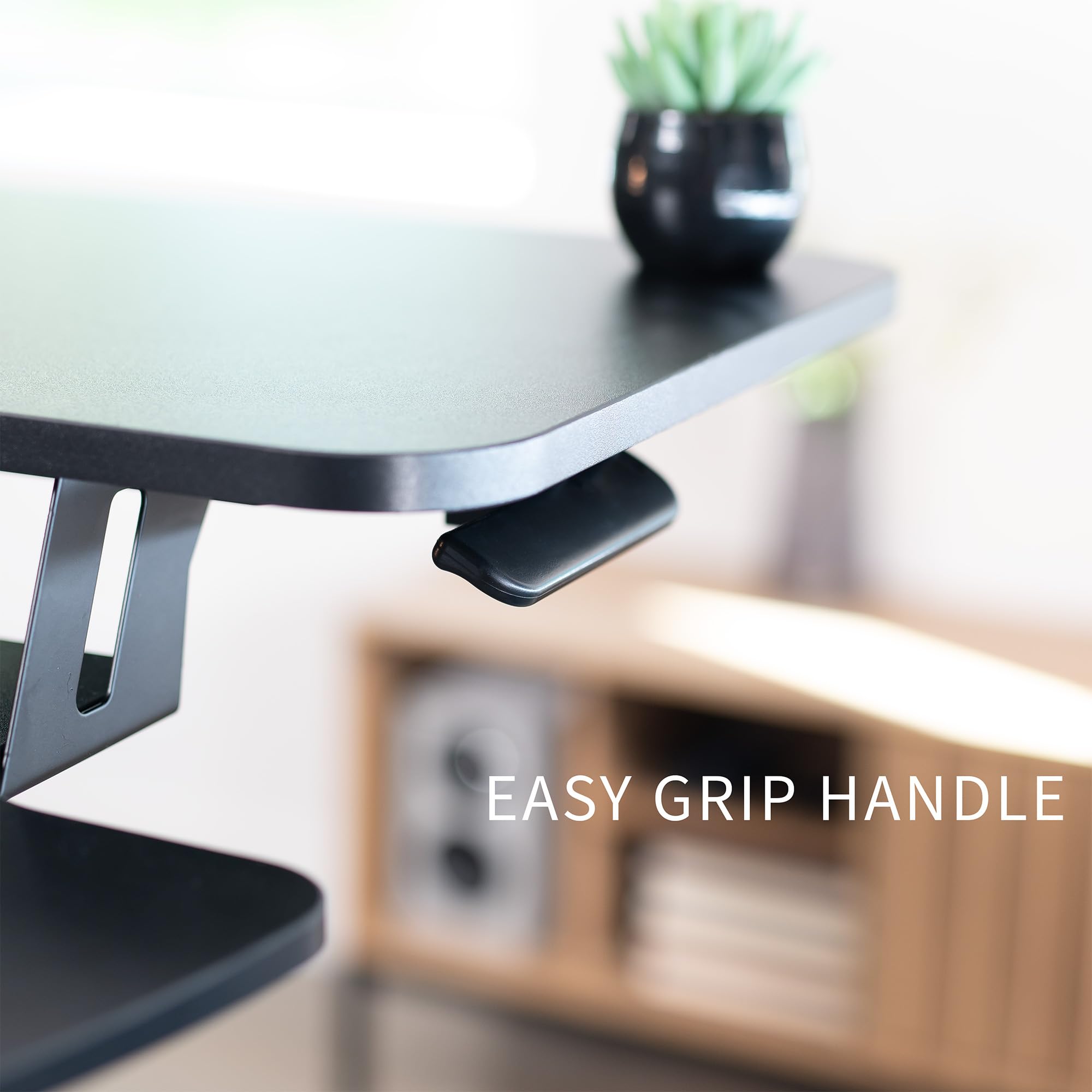 VIVO 36 Inch Adjustable Standing Desk Converter - Dual Monitor Stand for 13 to 30 Inch Screens, Sit Stand Workstation Riser (Black) | Perfect for Home Office, Gaming Setup & Ergonomic Workspace - DESK-V036K-M2