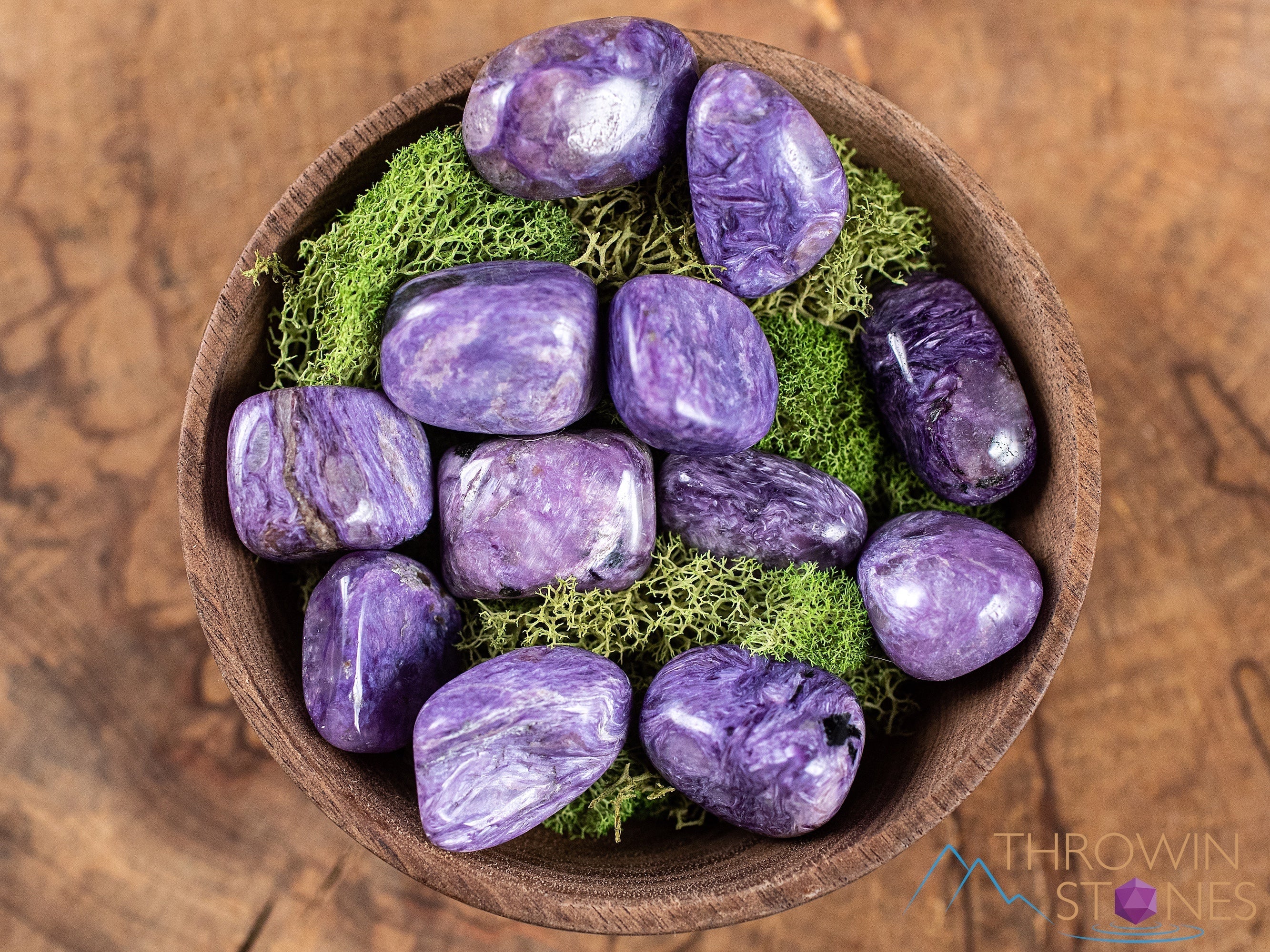 CHAROITE Tumbled Stones - Natural Healing Crystals for Meditation, Reiki & Energy Work - Polished Gemstones for Self Care, Chakra Balancing & Spiritual Healing (E0024) - Perfect for Home Decor, Yoga Spaces & Gift Giving