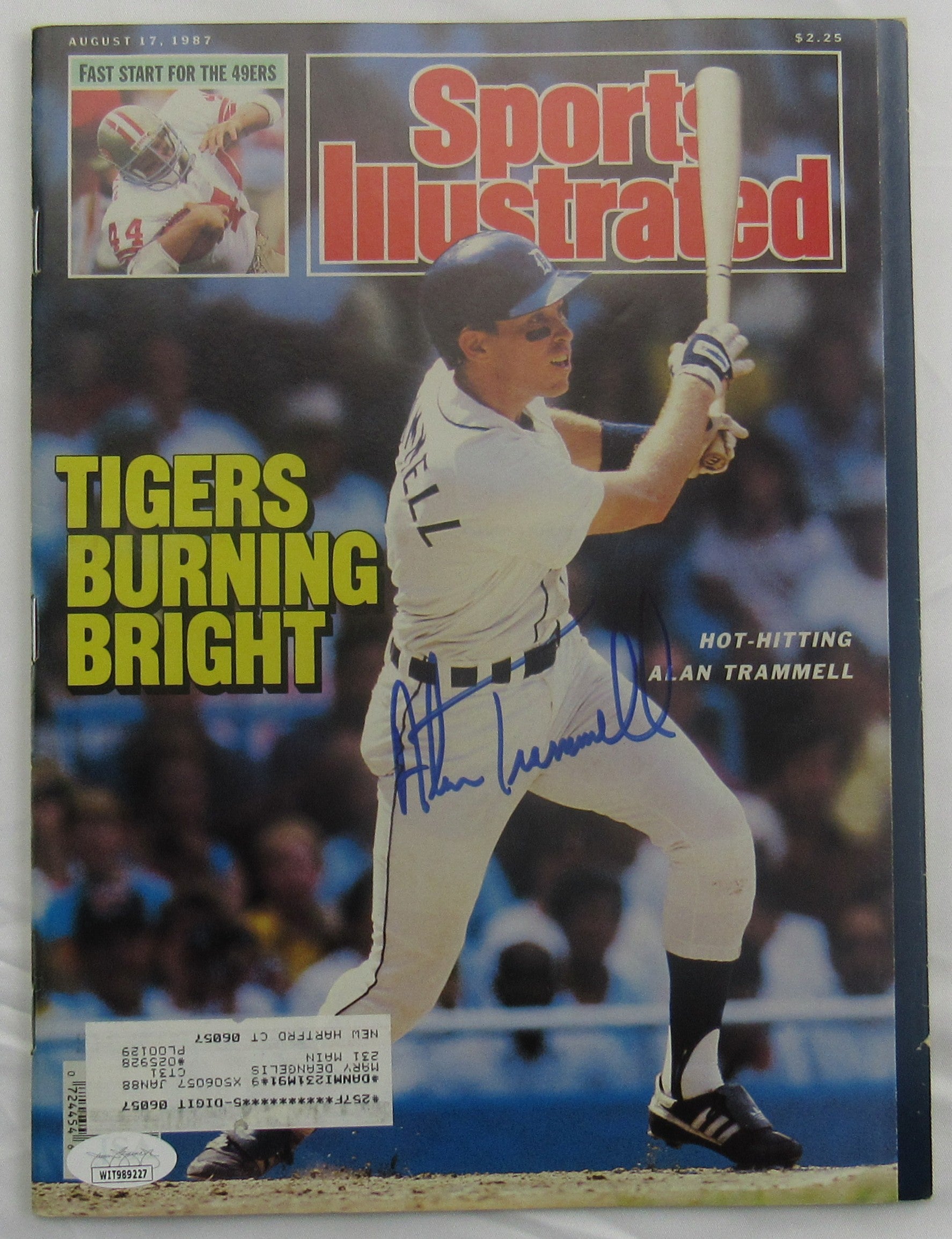 Authentic Alan Trammell Autographed Sports Illustrated Magazine with JSA COA WIT989227 - Perfect for Baseball Memorabilia Collectors & Detroit Tigers Fans