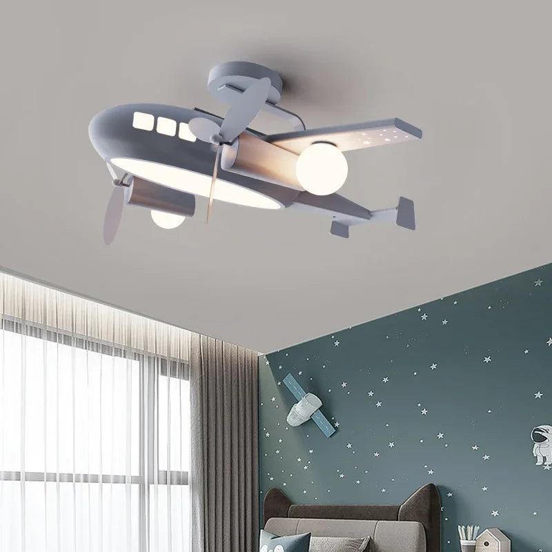 Kids Airplane Ceiling Light - LED Aircraft-Themed Room Decor for Boys & Girls - Perfect for Bedroom, Nursery, and Playroom
