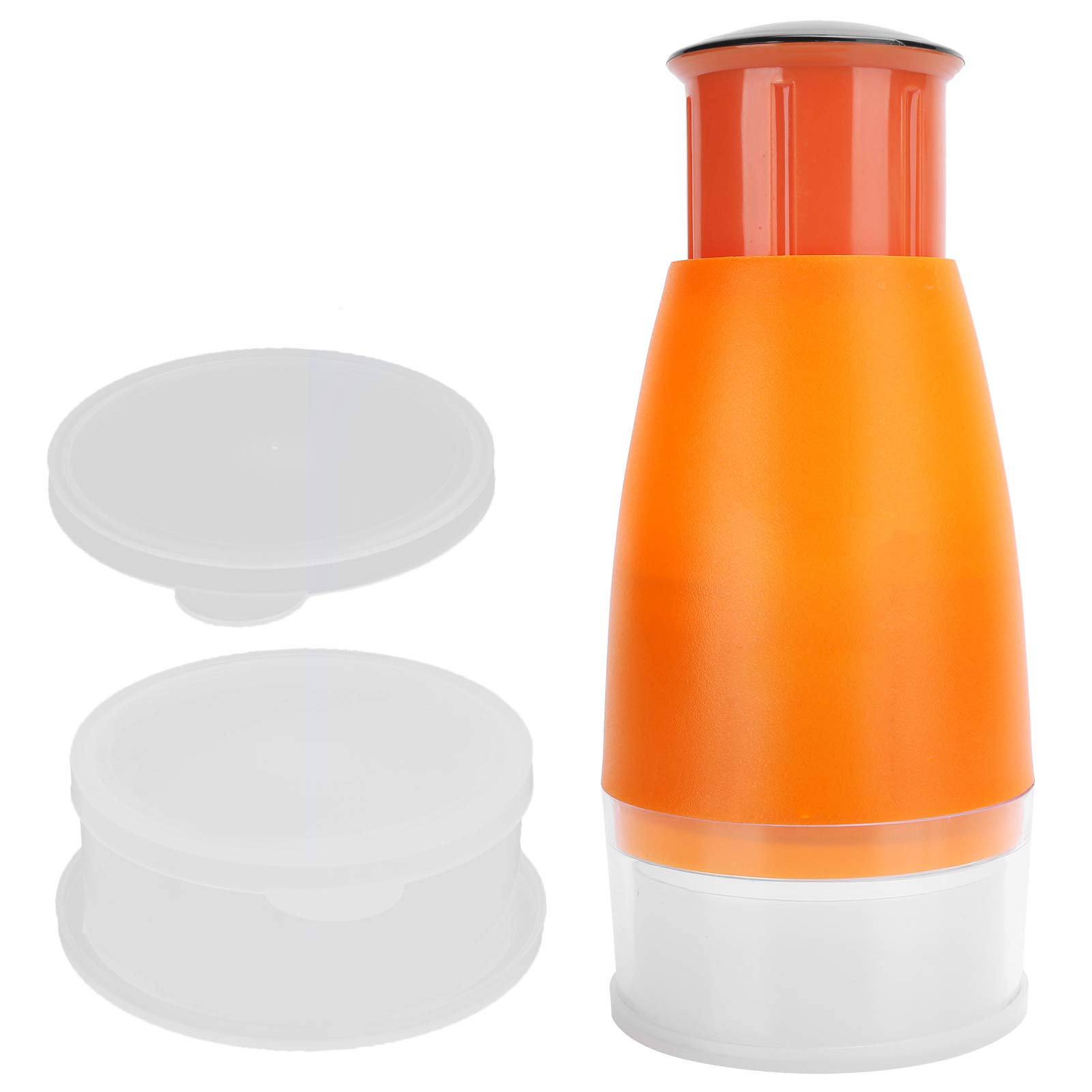 Premium Garlic Press & Chopper - Easy to Disassemble & Portable Manual Garlic Mincer for Garlic, Walnuts, Onions, Herbs (Orange) - Perfect for Cooking, Meal Prep & Kitchen Use