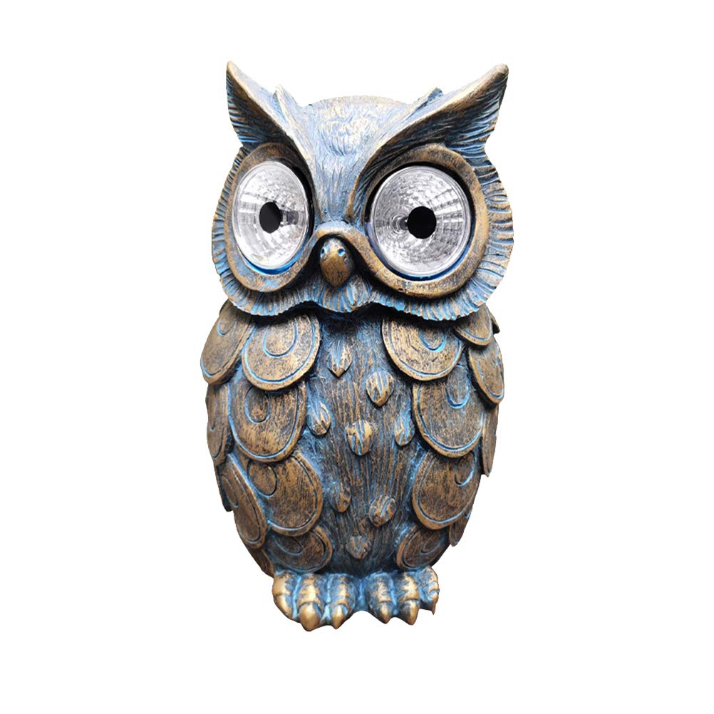 YARDWE Solar Powered Outdoor Decorative Light - Owl-Shaped Resin Lamp for Garden, Patio & Pathway Lighting | Weatherproof & Energy Efficient