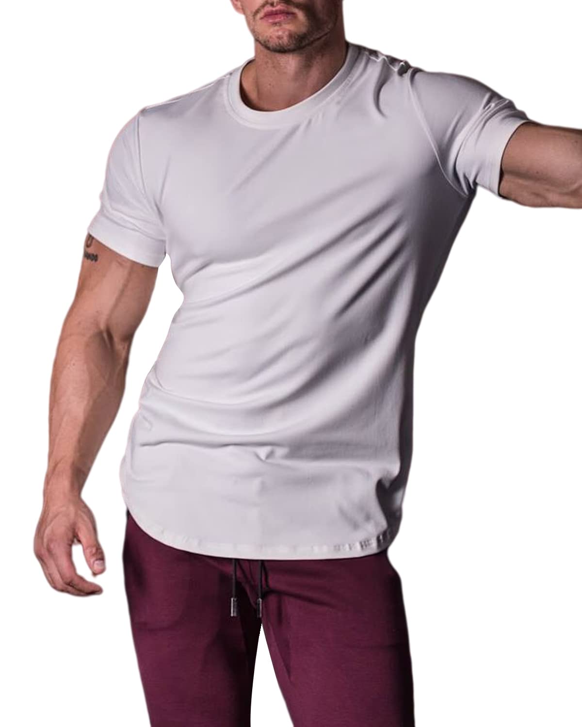 Men's Muscle Fit T-Shirts - Athletic Short Sleeve Workout Tee Shirt | Lightweight Gym Shirt with Crew Neck | Perfect for Training, Running & Casual Wear