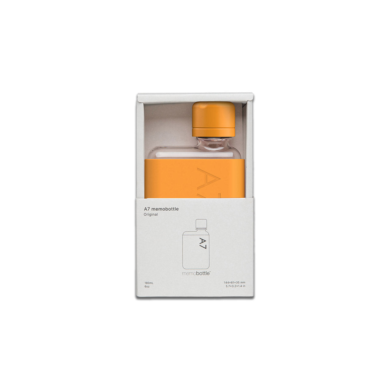 Insulated A7 Stainless Steel Water Bottle with Mandarin Orange Sleeve - Leakproof & BPA-Free for Gym, Hiking & Office Use