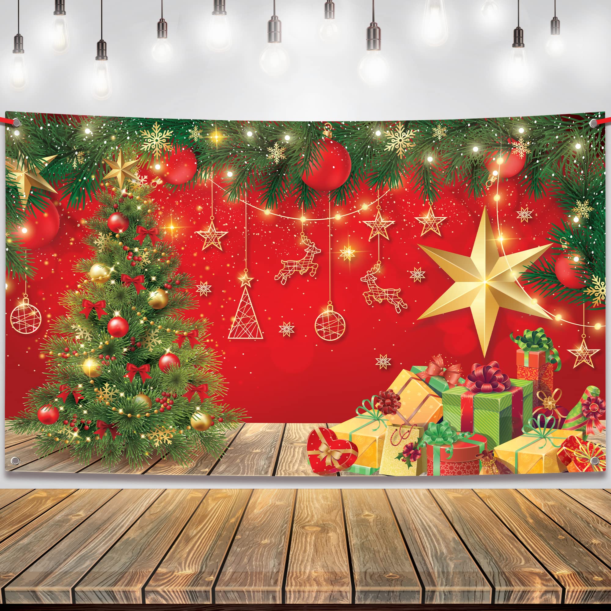 KatchOn Extra Large Christmas Banner - 72x44 Inch Holiday Decor for Parties, Wall & Photo Backdrop | Merry Christmas Party & Home Decoration | Perfect for Festive Gatherings, Family Photos & Seasonal Celebrations