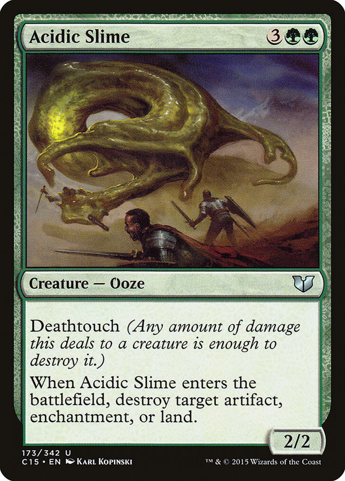 Acidic Slime MTG Card - Commander 2015 Edition | Perfect for Commander Decks & Green Control Strategies