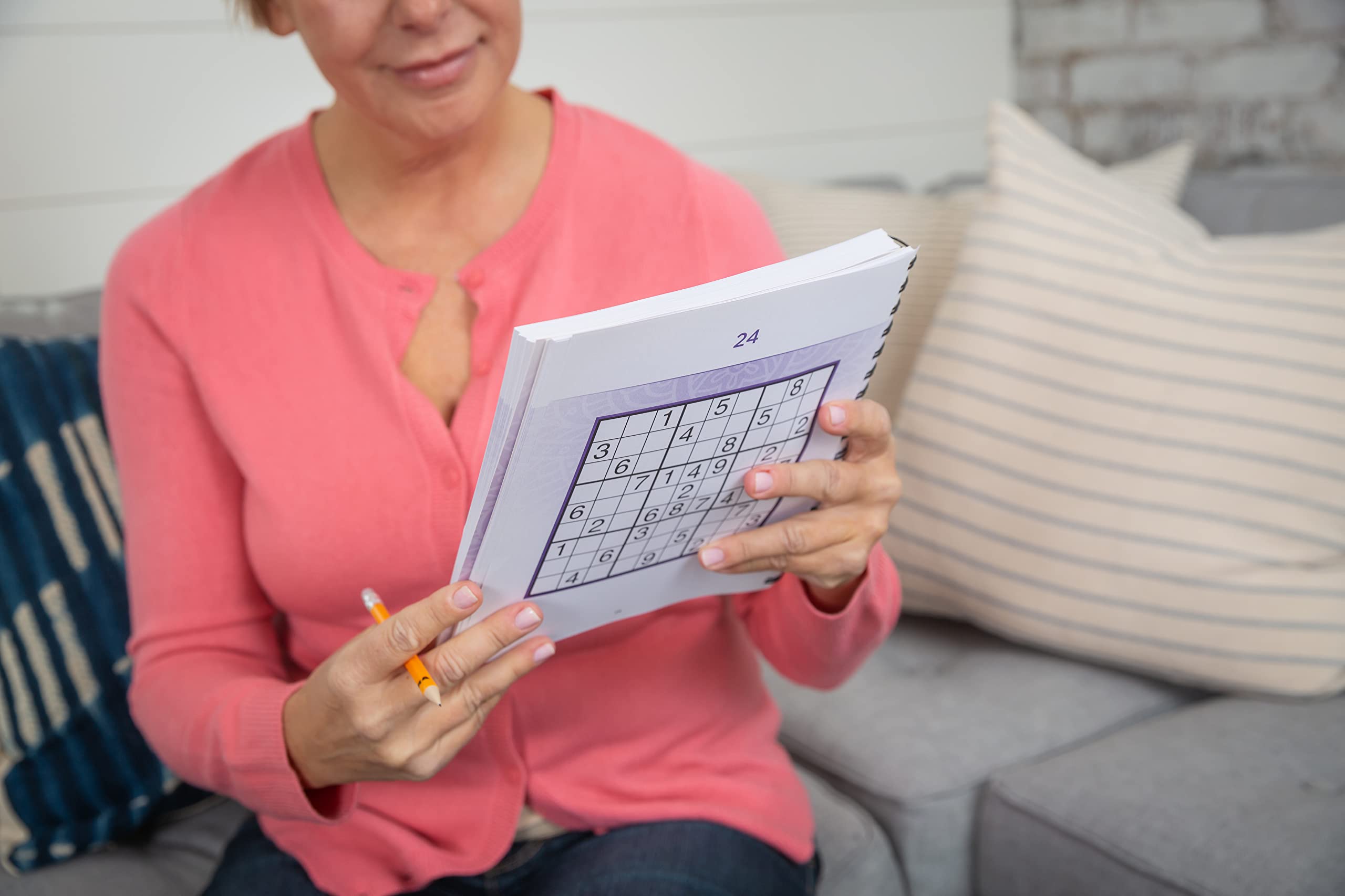 Brain Games - Relax and Solve: Sudoku Puzzle Book (Purple) | Perfect for Stress Relief, Travel & Mental Exercise