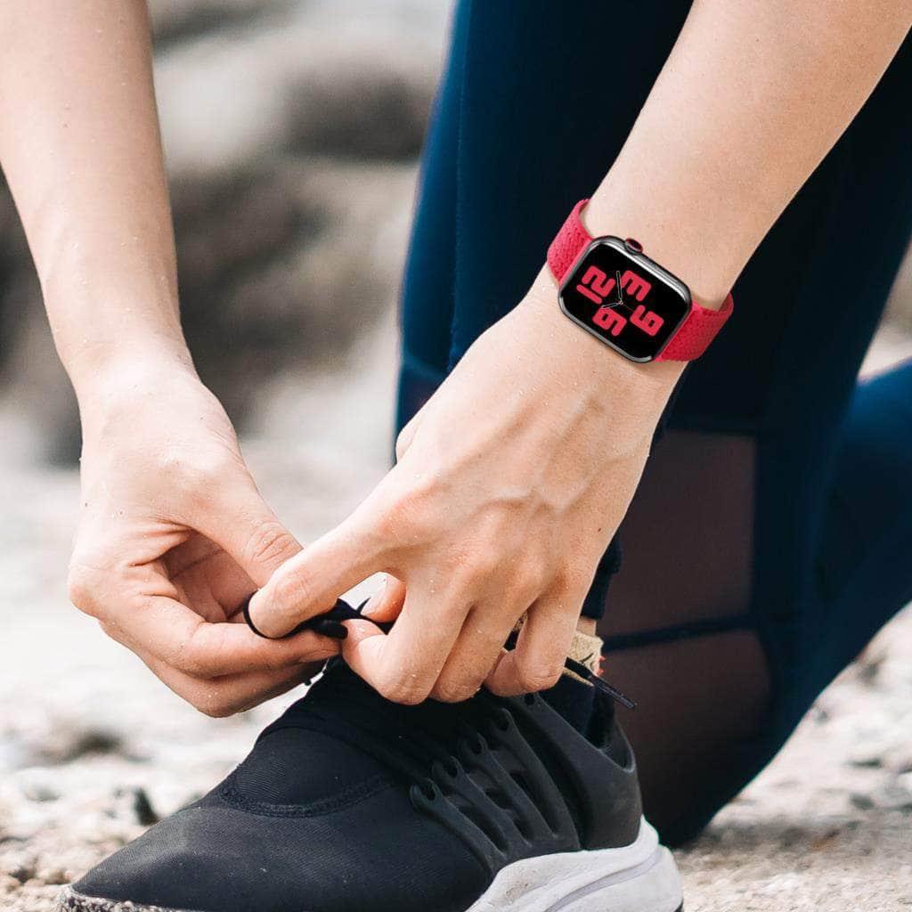 Braided Solo Loop Apple Watch Band - Comfortable & Stretchy Sport Strap for Workouts, Running & Everyday Wear