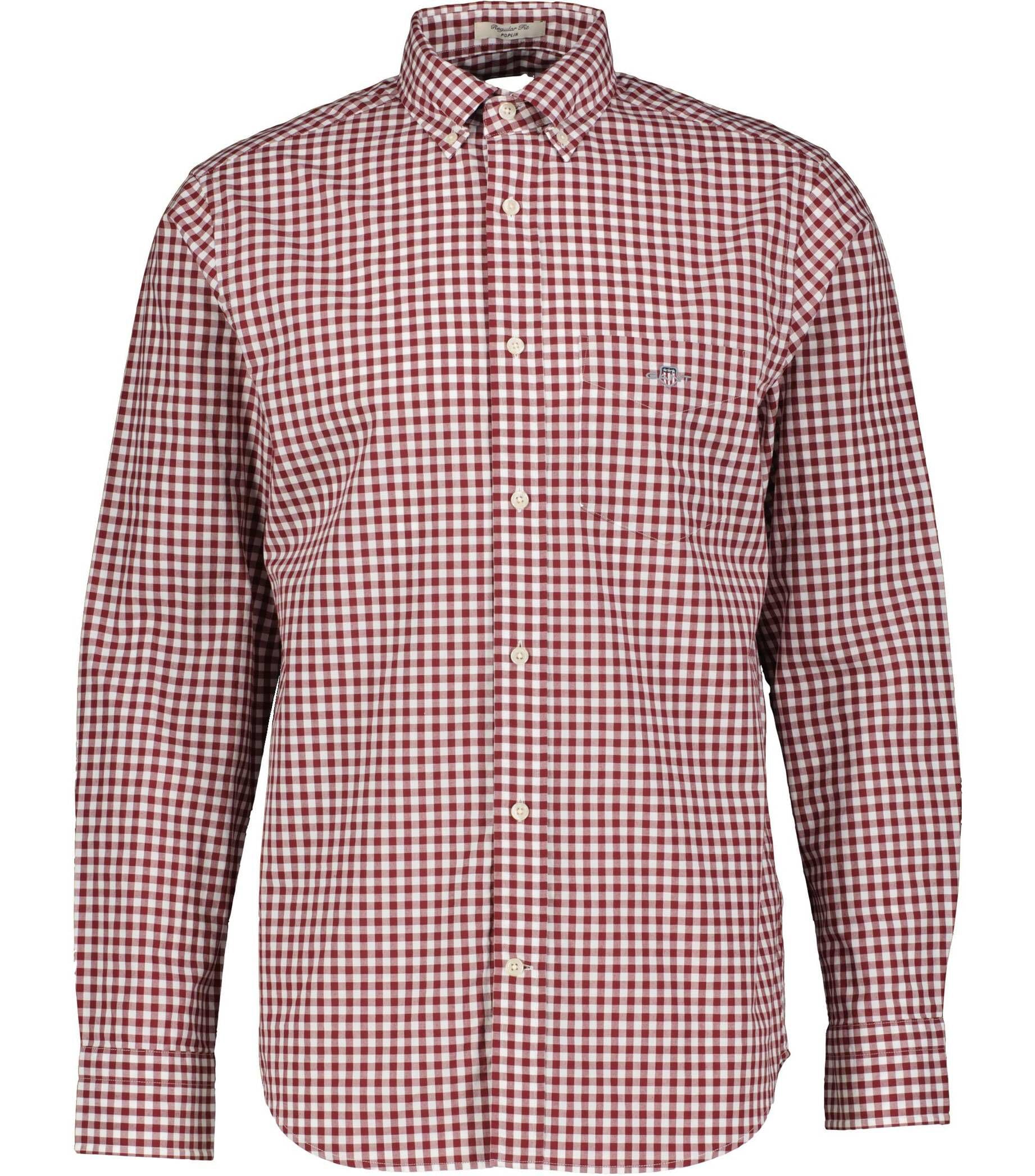 GANT Men's Slim Fit Gingham Poplin Button-Down Shirt - Casual Office Wear & Summer Outfits
