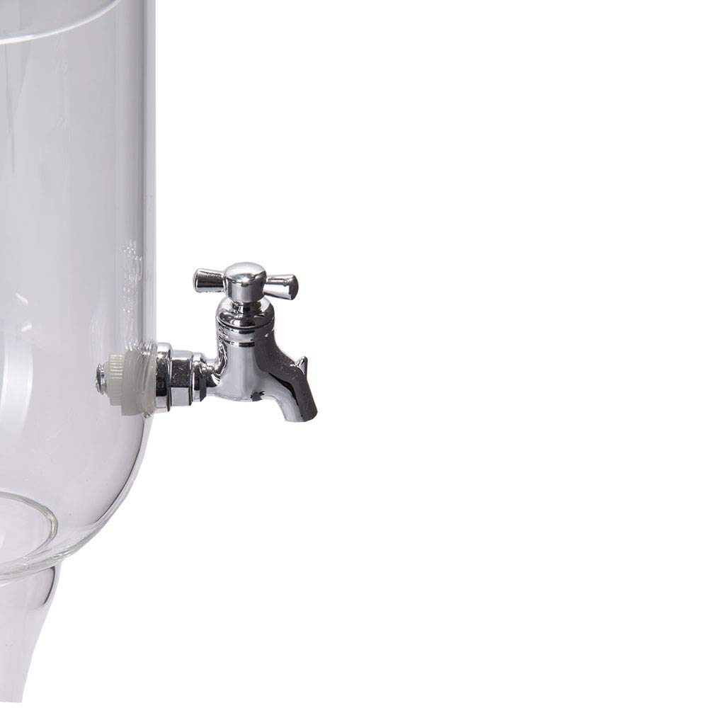 Premium Absinthe Fountain Petite by ALANDIA - Handcrafted Mouthblown Glass with 2 Spouts for Easy Pouring | Perfect for Home Bars, Cocktail Parties & Bohemian Decor