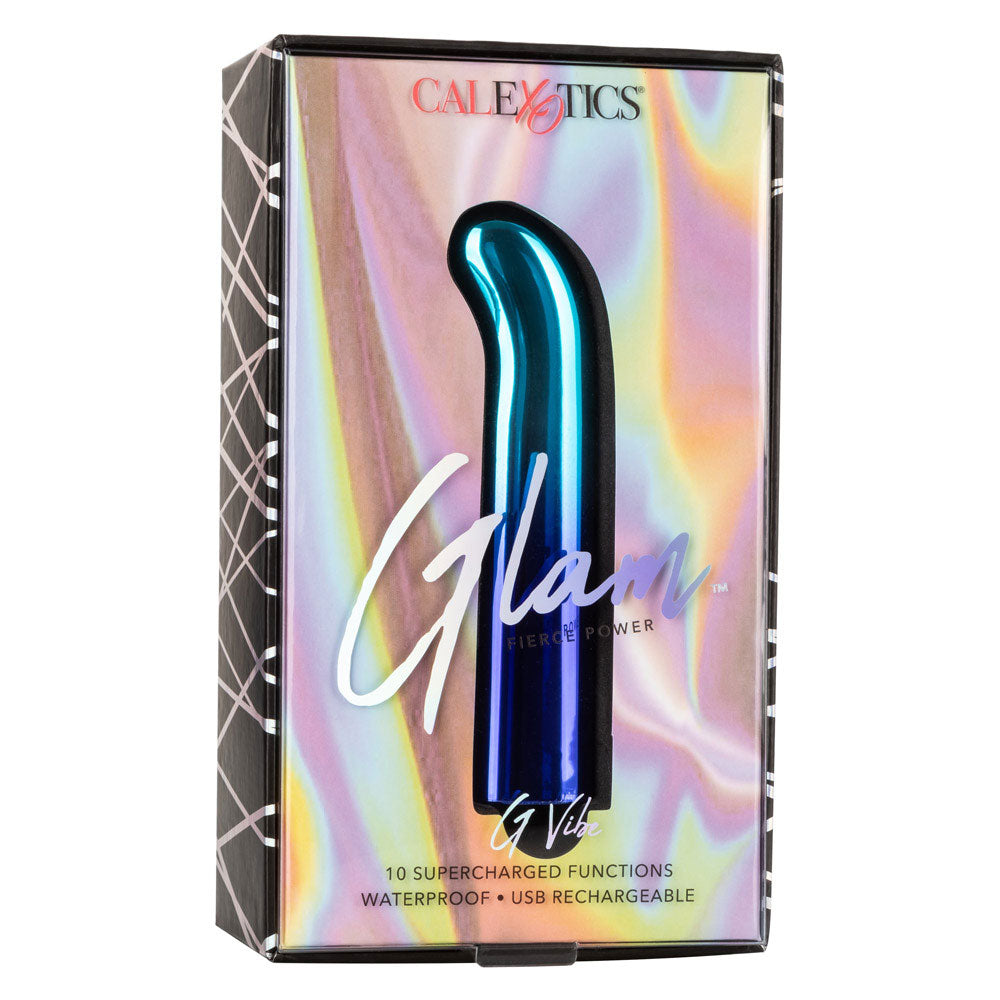 Glam G Vibe Curved G-Spot Vibrator for Women - Powerful Clitoral & G-Spot Stimulation - Waterproof Rechargeable Adult Toy - Perfect for Solo Play & Couples Foreplay
