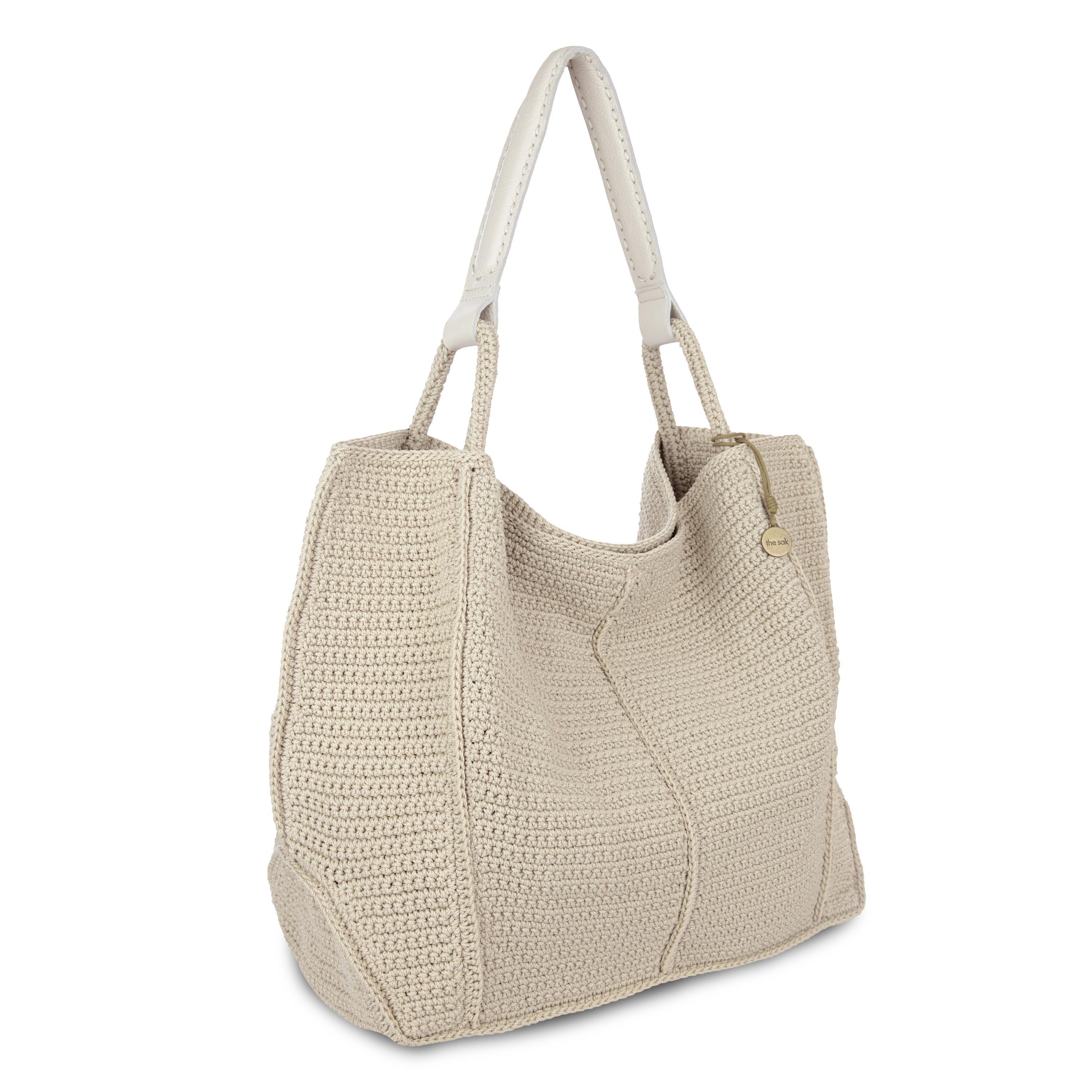 Handmade Los Feliz Large Crochet Tote Bag in Ecru - Perfect for Beach, Shopping & Everyday Use