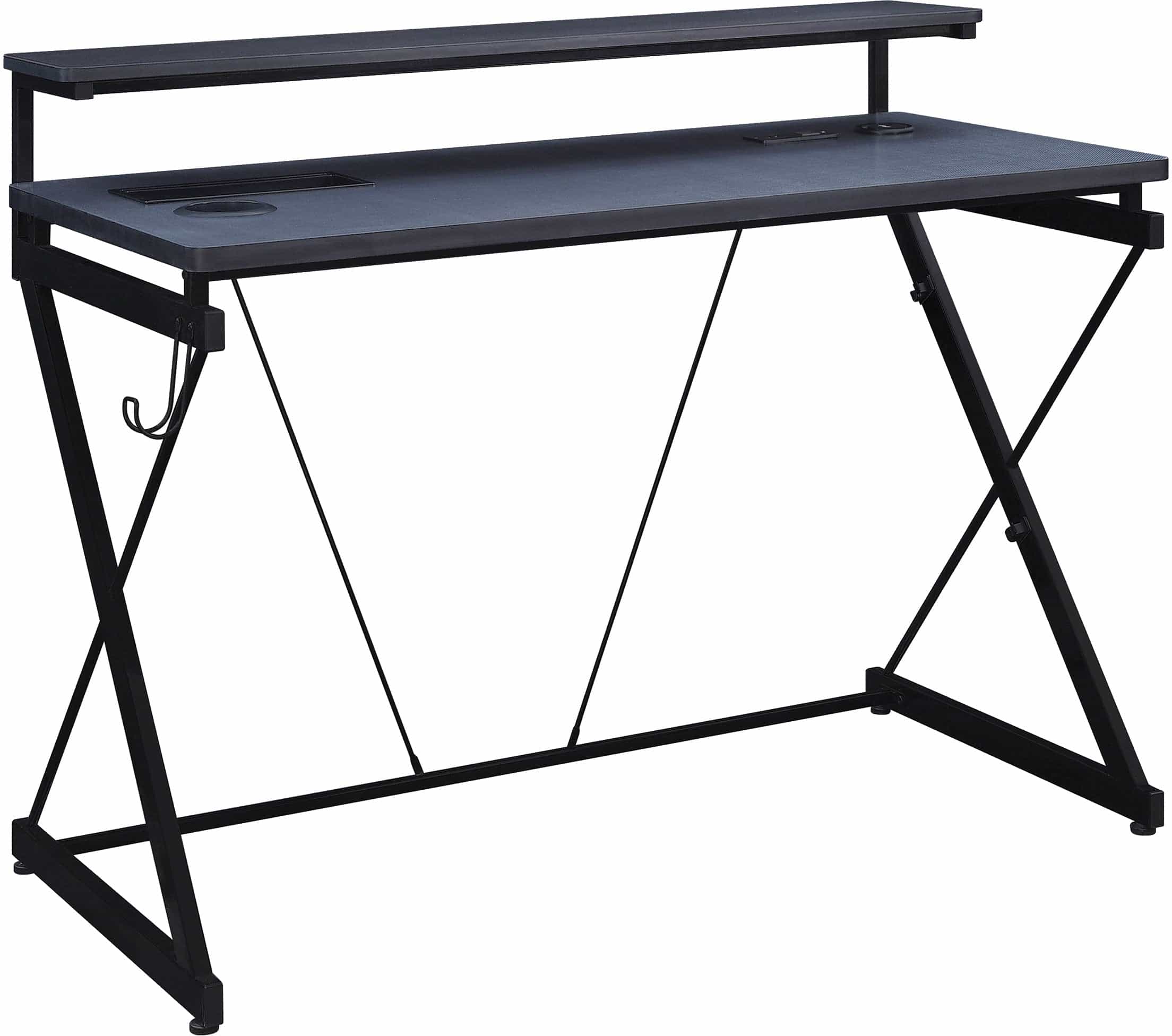 Office Star Emulator Gaming Desk [EMUP48] - Ergonomic Computer Desk for PC & Console Gamers - Perfect for Home Office, Streaming Setup & Esports Gaming