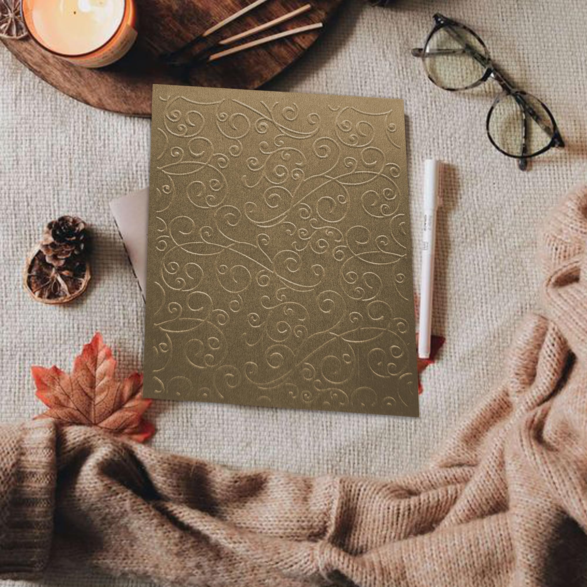 Leaves Sprout Embossing Folders for Card Making - Scrapbooking & Stamping Supplies - DIY Paper Crafts - Perfect for Greeting Cards, Invitations, and Handmade Decorations