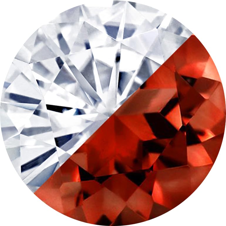 White Moissanite - Garnet