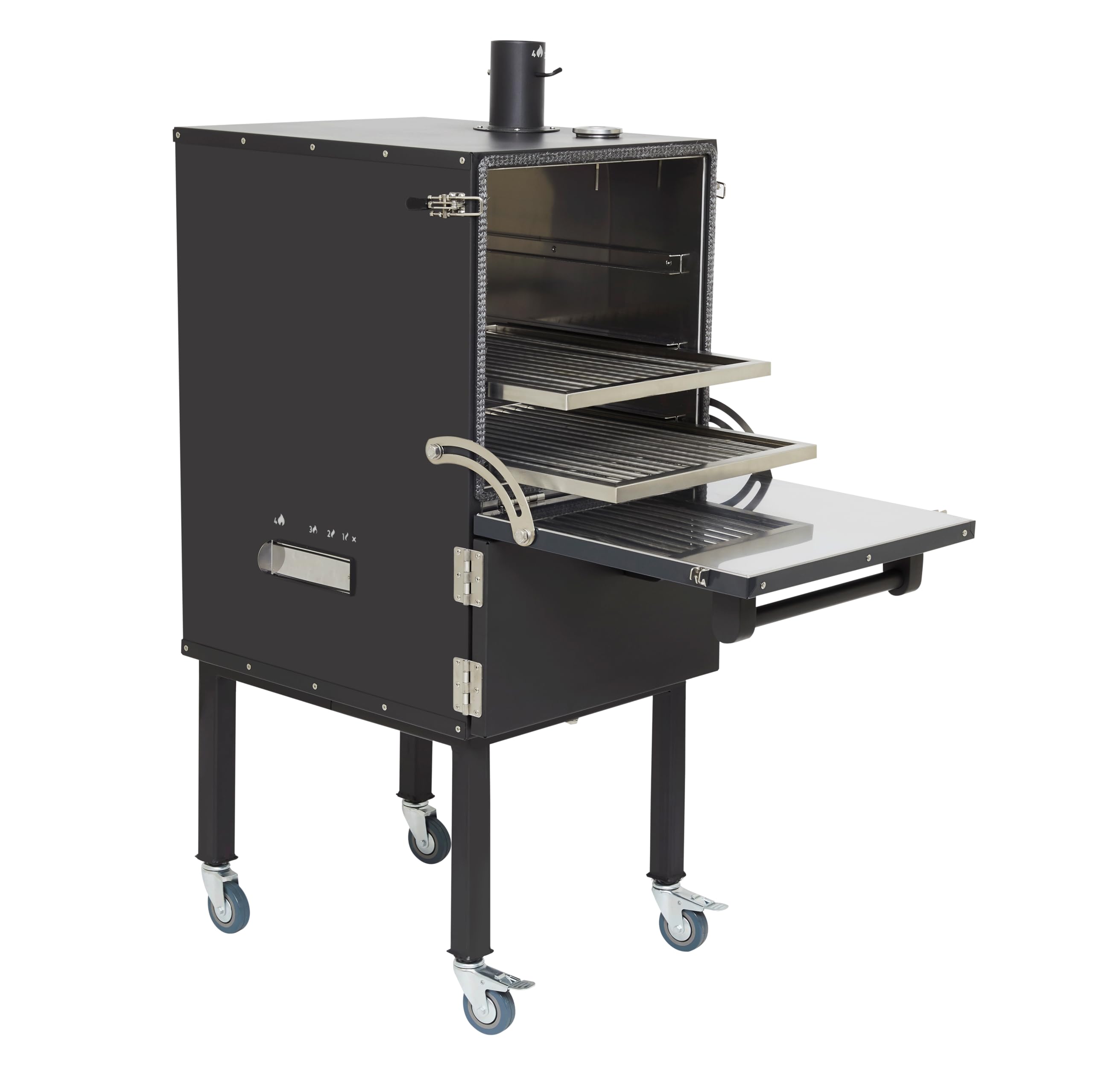 Premium Multi-Purpose Charcoal Oven with 5 Grilling Modes - Perfect for Outdoor Backyard Cooking, BBQ, Smoking, Roasting & Baking | Ideal for Camping, Tailgating & Family Gatherings (Black)